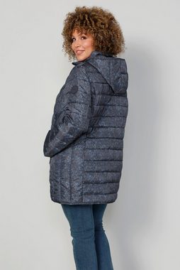 MIAMODA Steppjacke Steppjacke Alloverdruck Kapuze Zipper