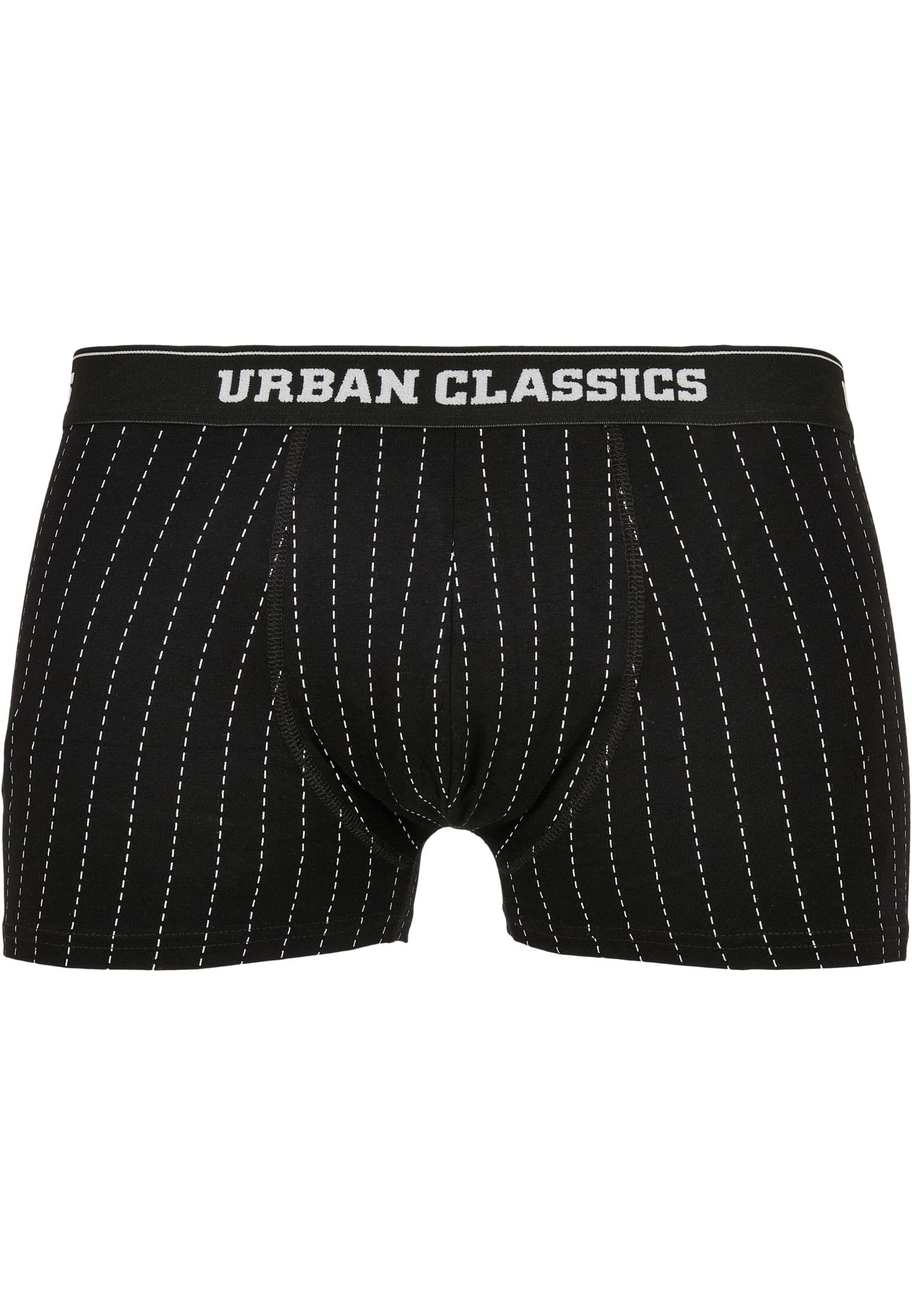 URBAN CLASSICS Boxershorts Shorts Herren Boxer 3-Pack (1-St) charcoal pinstripe Organic jasper aop