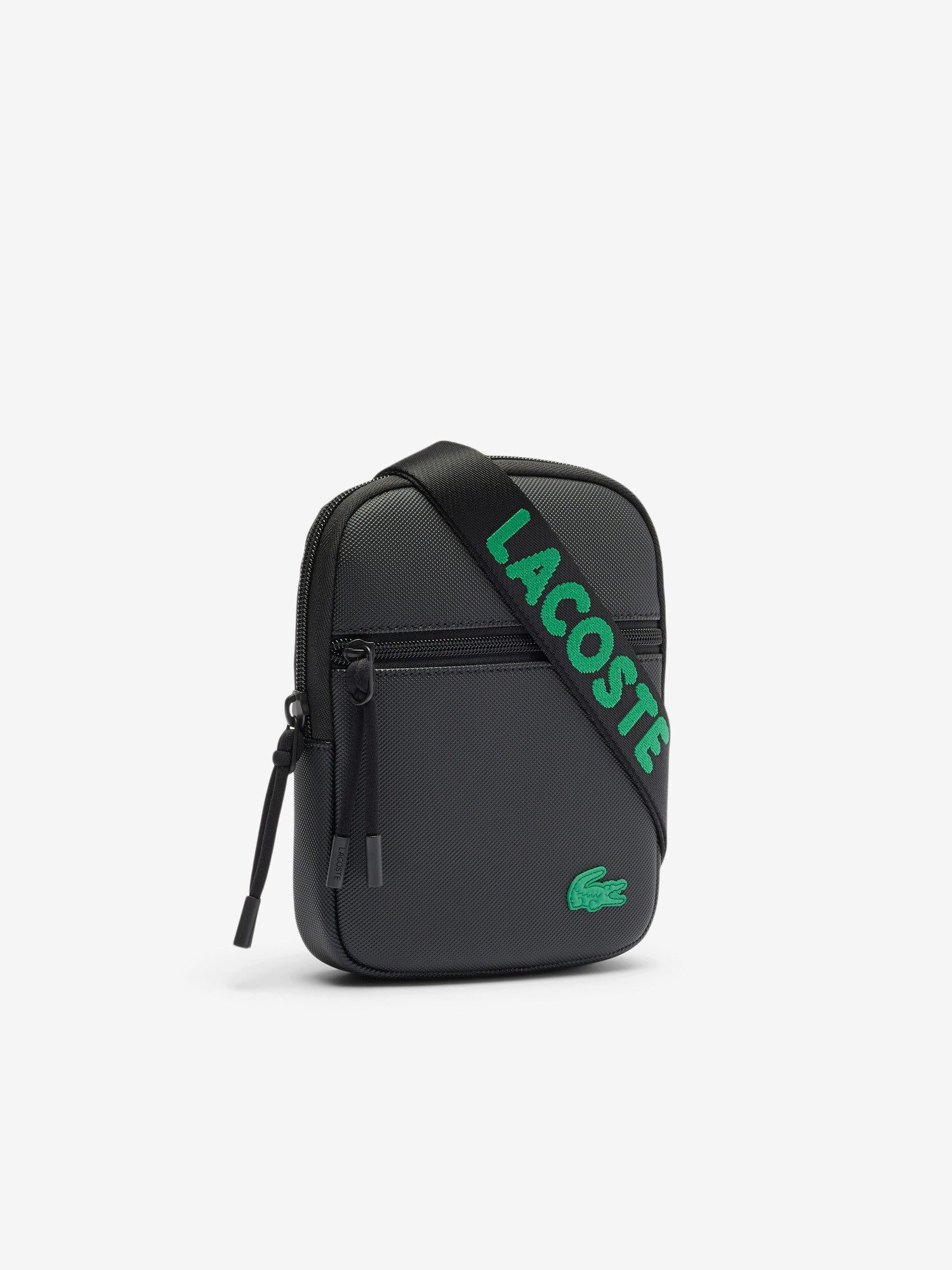 Lacoste Umhängetasche Lacoste Jacquard Webbing Noir günstig online kaufen