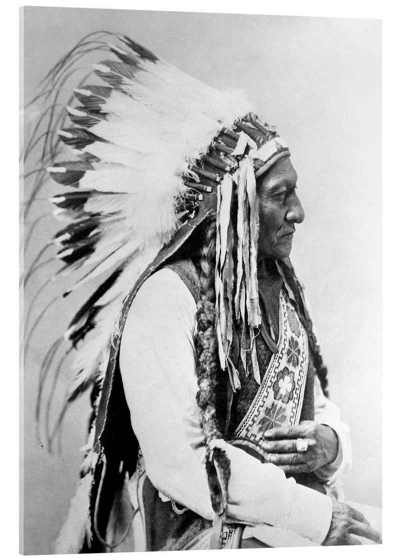 Posterlounge Acrylglasbild John Parrot, Sioux-Häuptling Sitting Bull, Fotografie