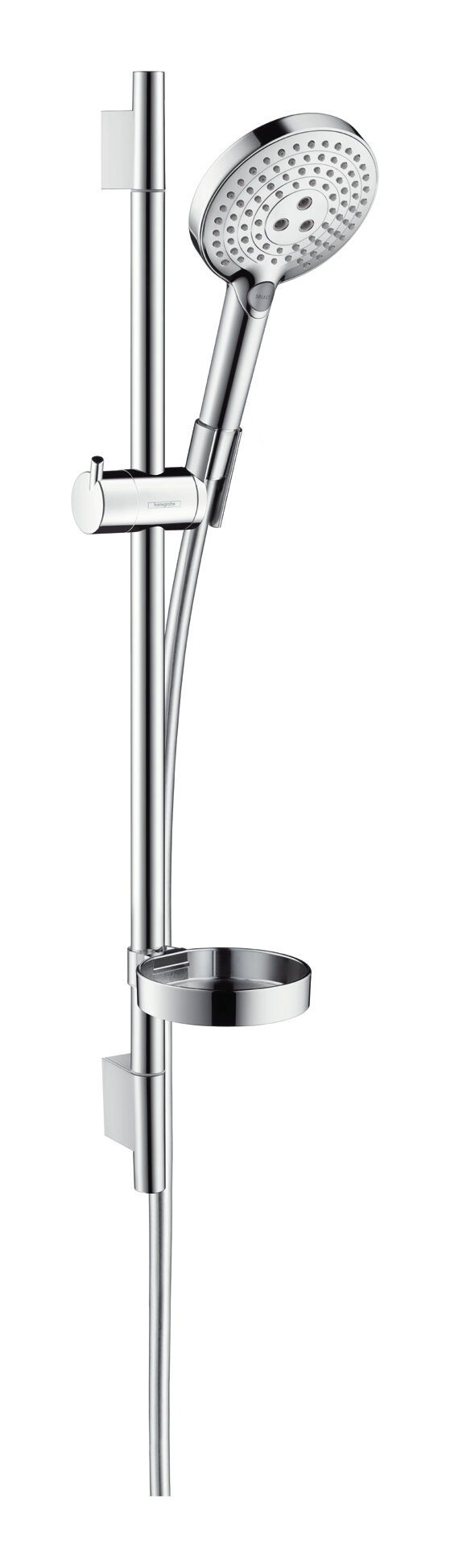 hansgrohe Stangenbrause-Set Raindance Select S 120, Höhe 100.8 cm, 3 Strahlart(en), 3jet Unica Puro mit Brausestange 900 mm und Seifenschale