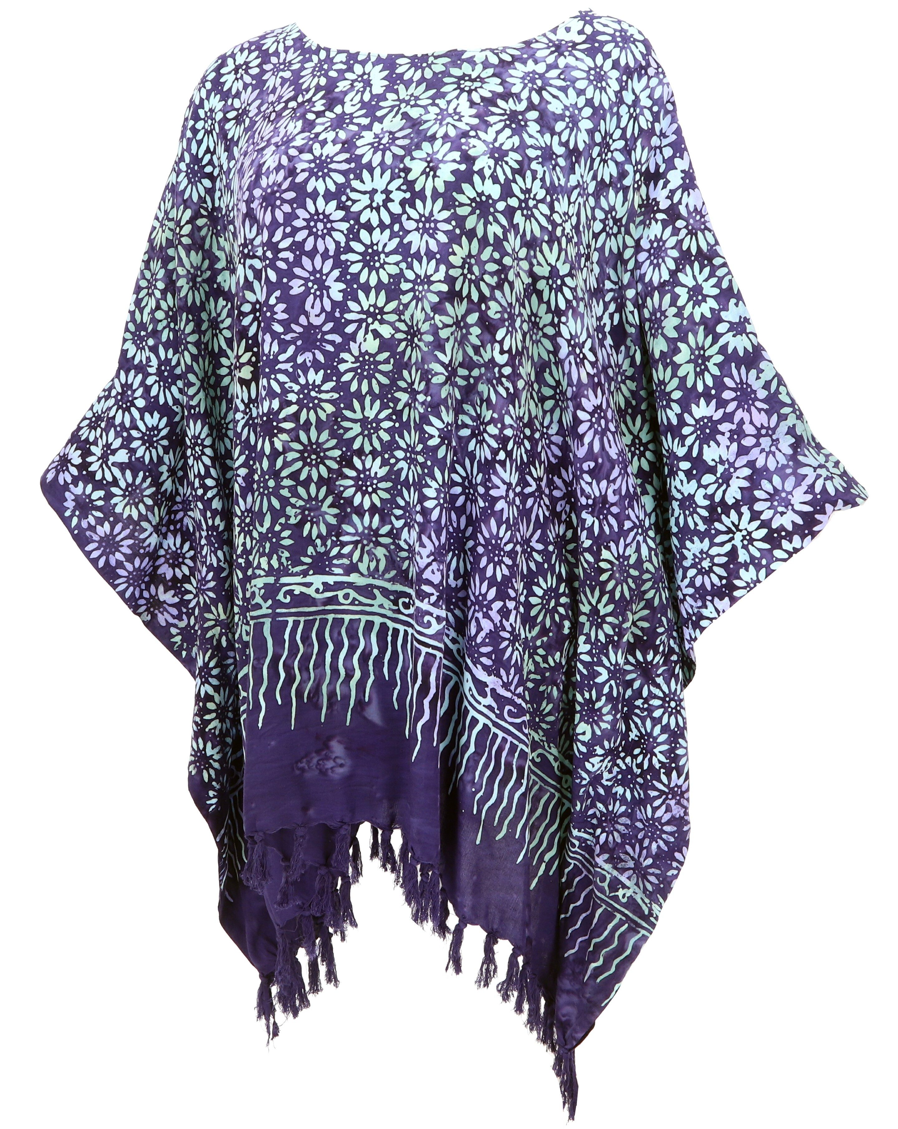 Guru-Shop Longbluse Poncho, Tunika, Strandkleid, Batik günstig online kaufen