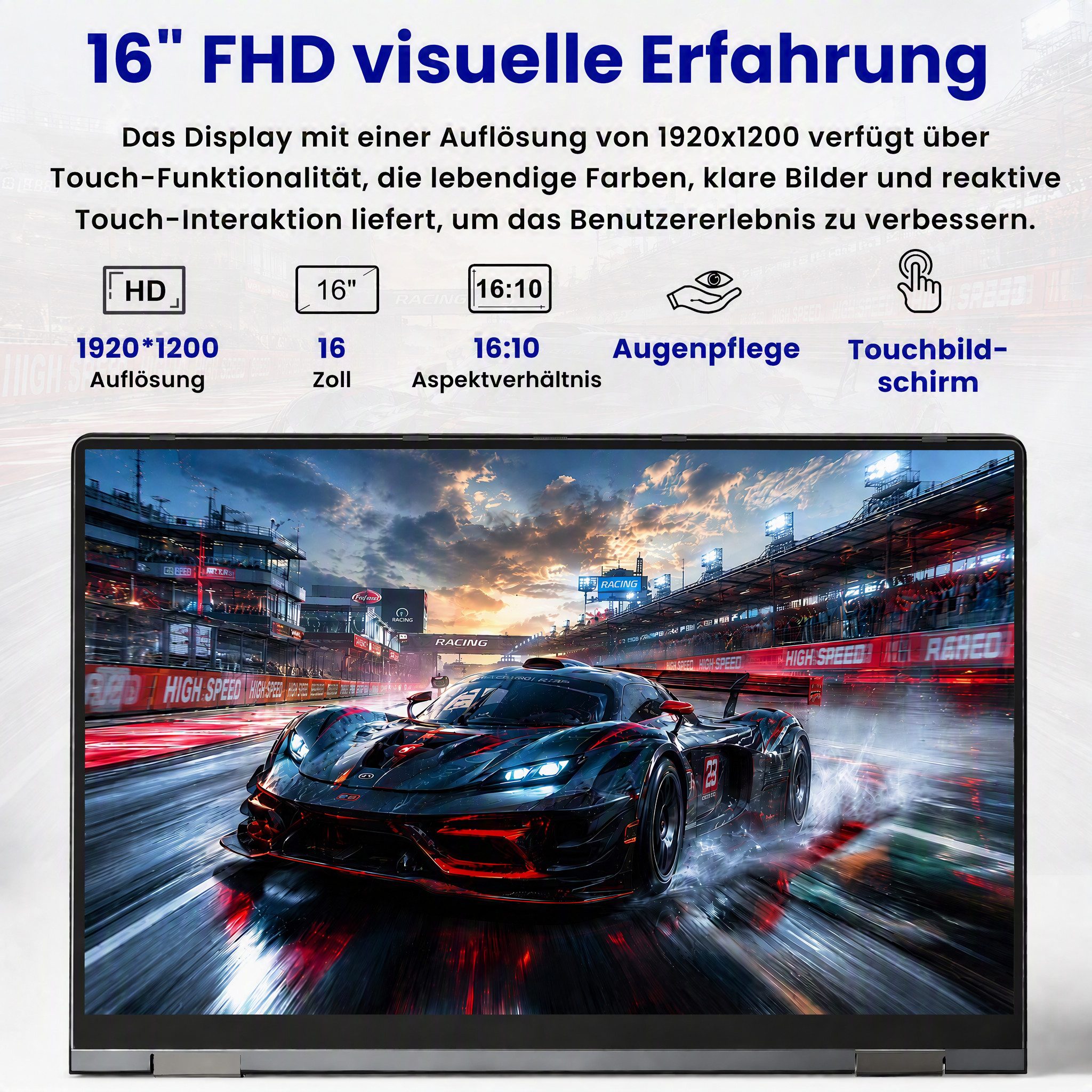 MENGHU Convertible Laptop 16 Zoll 16GB LPDDR5 640GB SSD Fingerabdrucksensor Notebook (Intel N95, Intel UHD Graphics, 16 GB, 640 GB SSD, 4-core CPU)