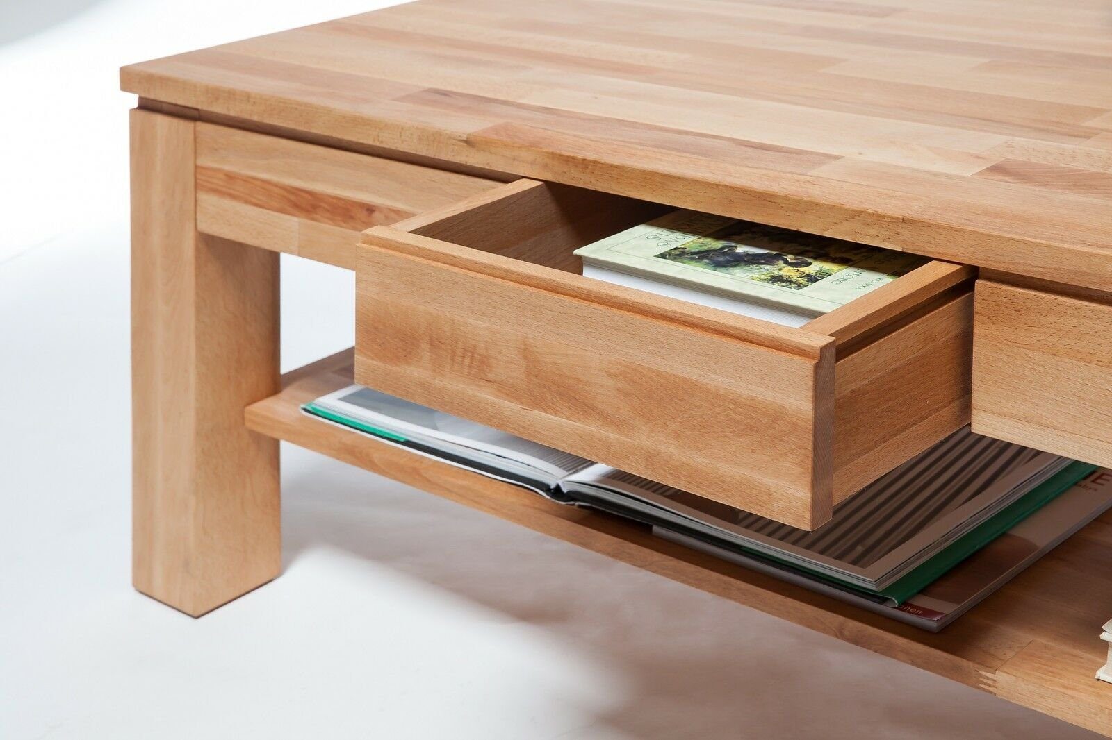 ELFO Wohnzimmertisch Couchtisch Kernbuche Tisch Massiv geölt 115 x 70 cm mi günstig online kaufen