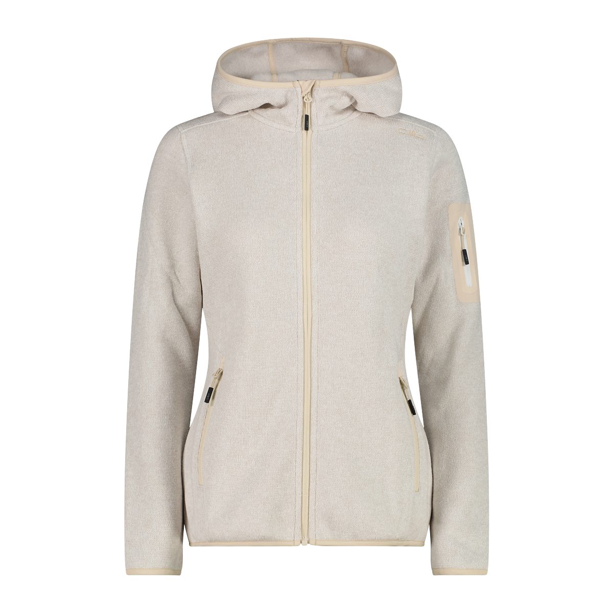 CMP Strickfleecejacke KNITTED MELANGE HOODY WOMAN HOODY JACKET für Outdoor- günstig online kaufen
