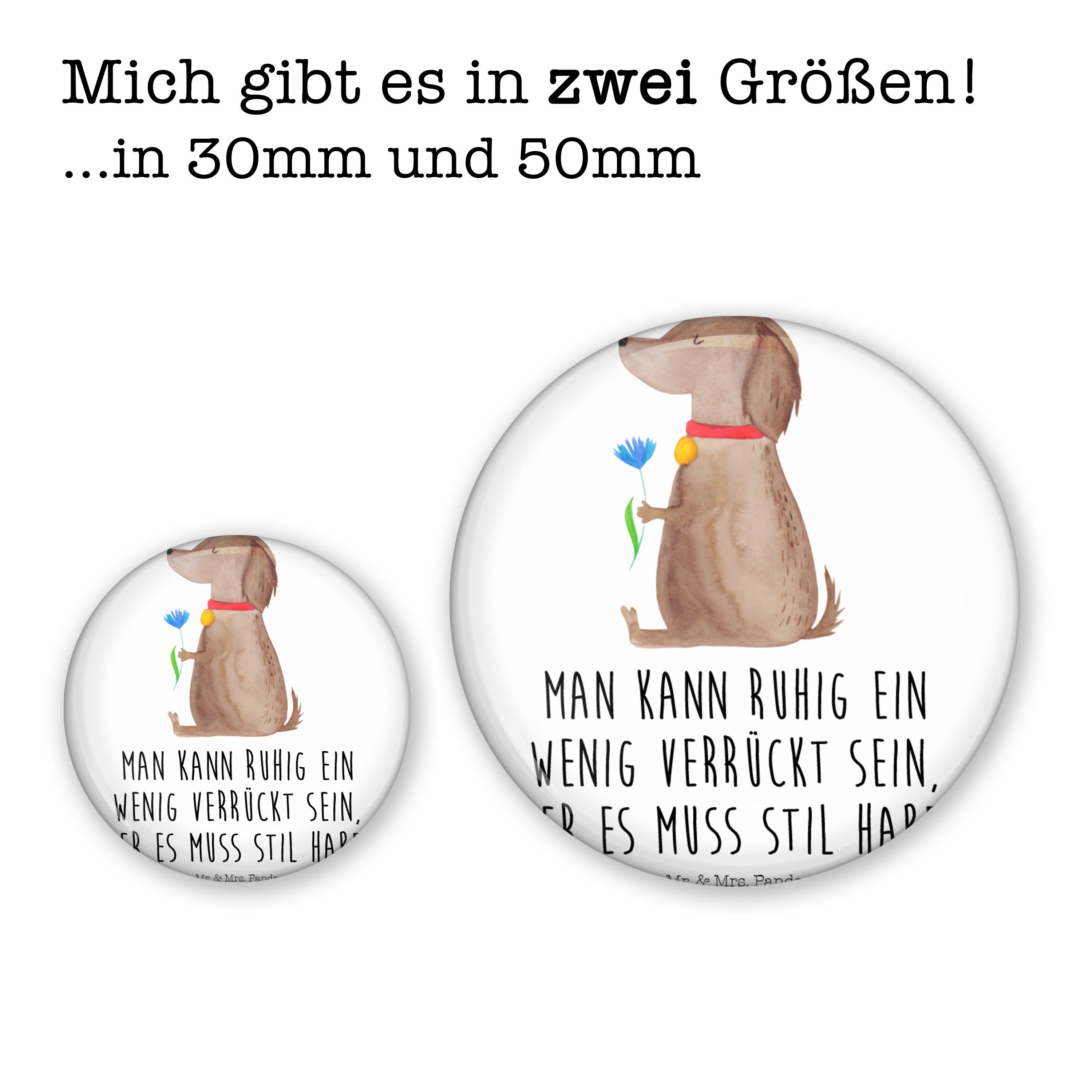 Mr. & Mrs. Panda Anstecknadel Hund Blume, Pin, Weiß, Anstecker Pin, Hunde, Blume, Haha, Verrückt, S (Packung), Süß Nadel-Pin Hundeliebe