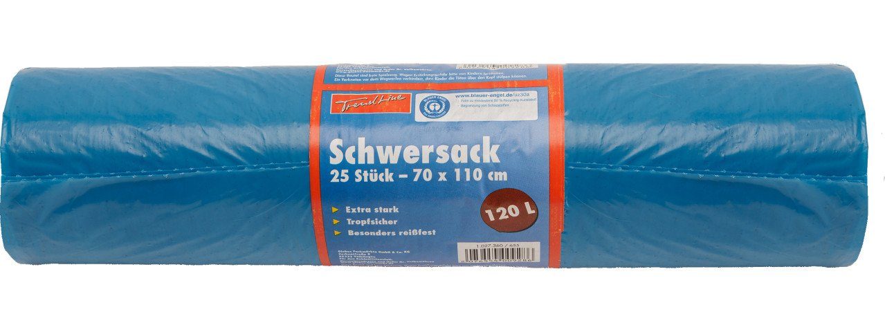 Trend Line Müllbeutel Trendline Müllsack 120 L, 35 mµ, blau, 25 Stück