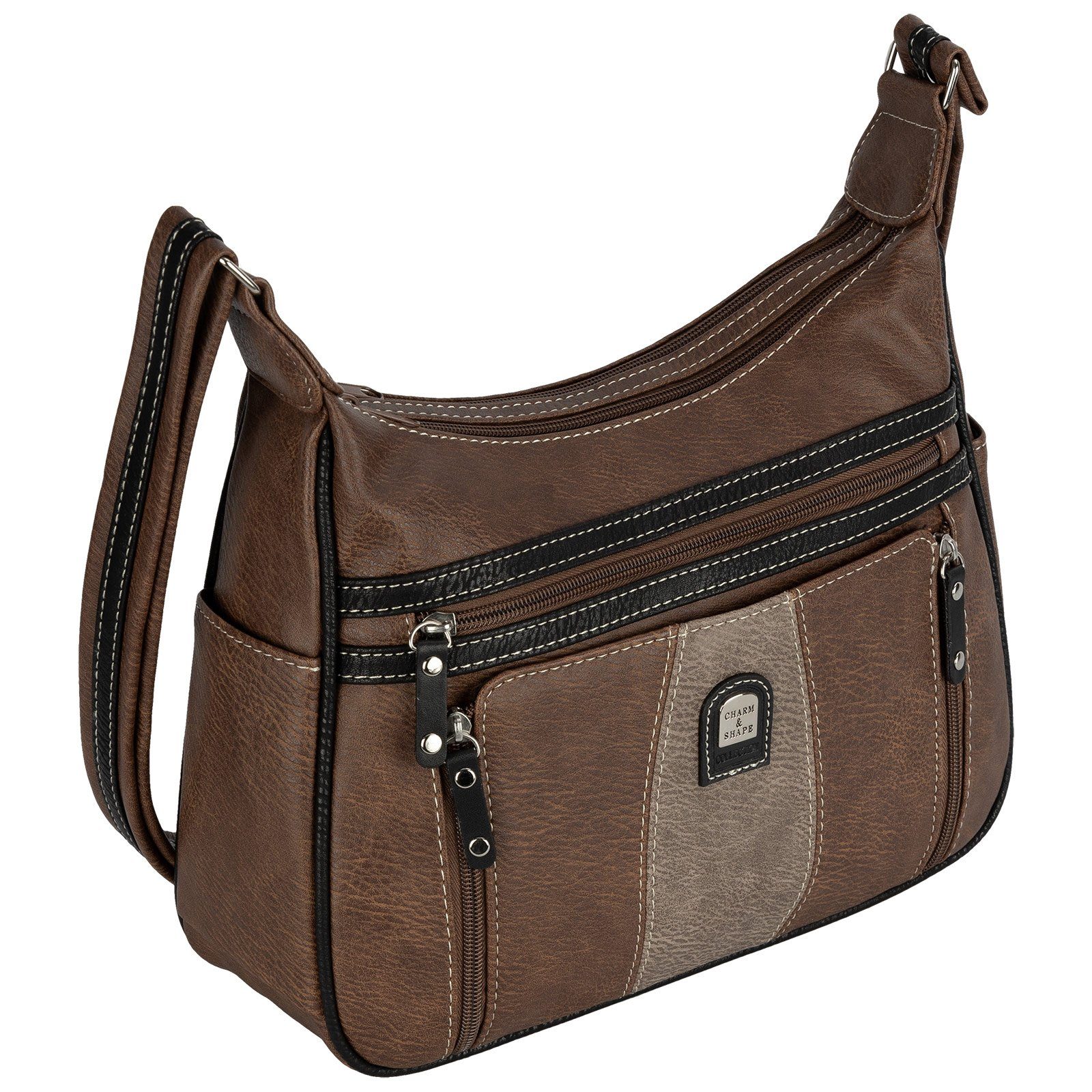 Umhängetasche Damen Tasche Schultertasche Umhängetasche Leder Optik Handtasche