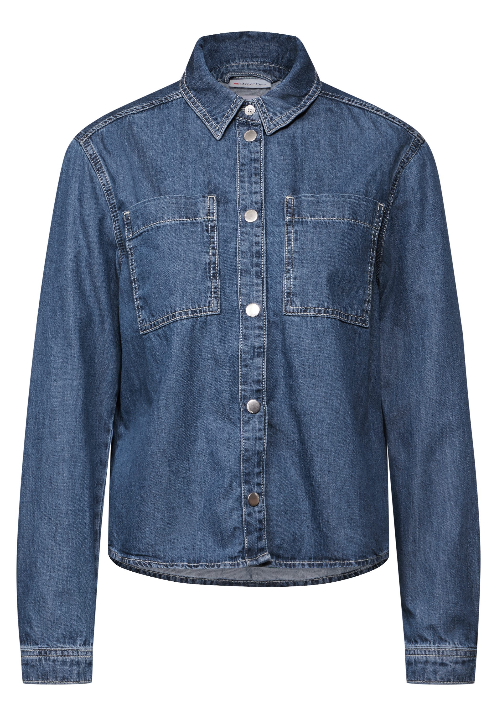 STREET ONE Jeansbluse, mit Druckknöpfen günstig online kaufen