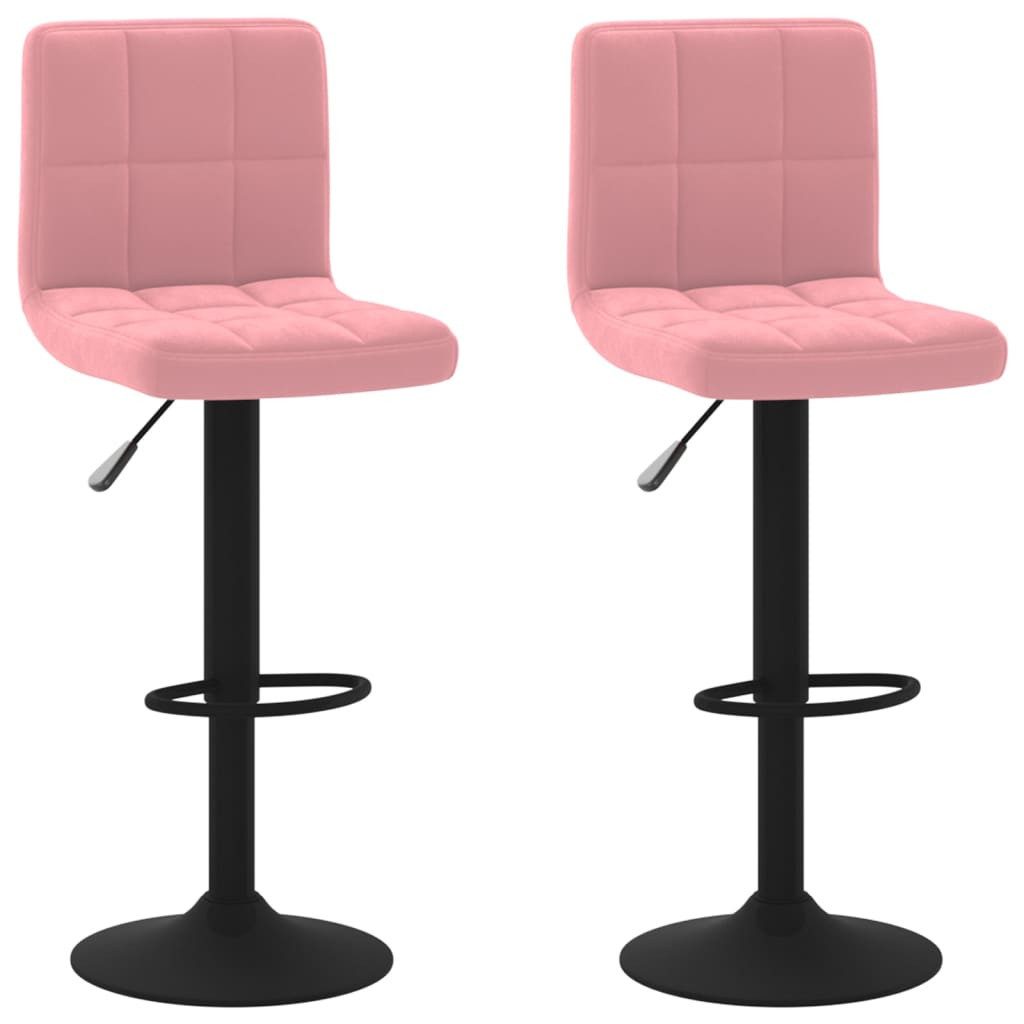 vidaXL Barhocker Barhocker 2 Stk. Rosa Samt (2 St)