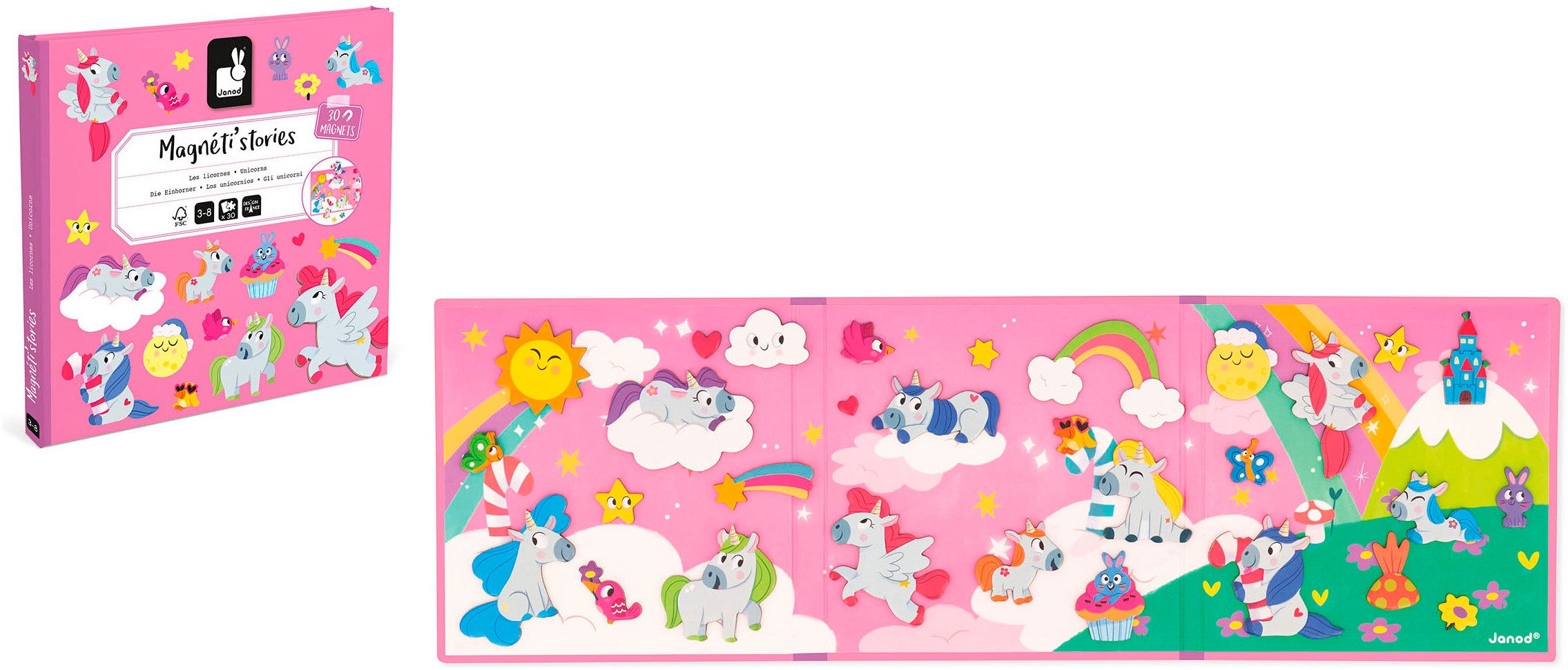 Janod Lernspielzeug Magneti'stories - Die Einhörne, FSC® - schützt Wald günstig online kaufen