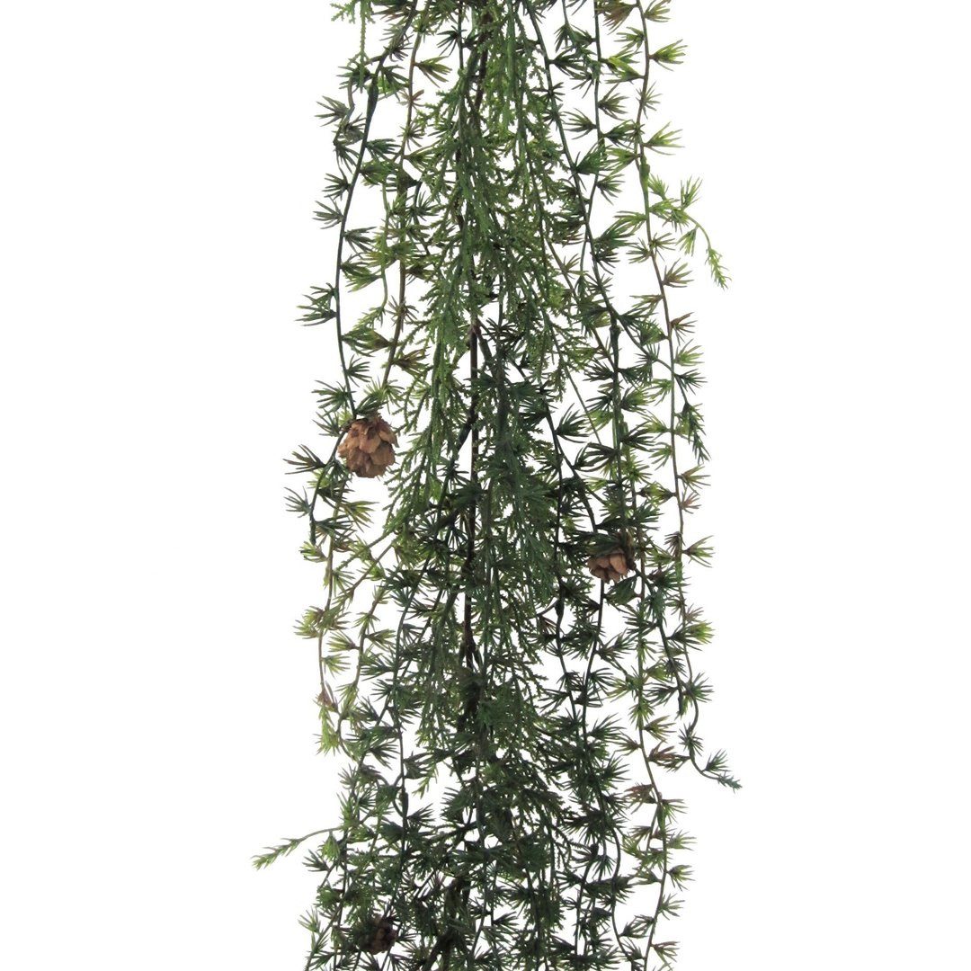 Kunstgirlande Künstliche LÄRCHENGIRLANDE ca 125cm mit Natur-Zapfen., Gasper günstig online kaufen