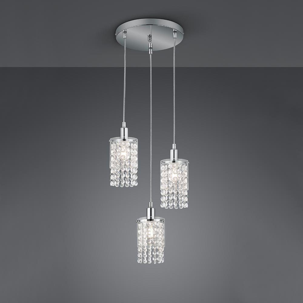 etc-shop LED-Hängeleuchte, Leuchtmittel nicht Pendelleuchte inklusive, Hängelampe Acrylkristall Wohnzimmer Glas