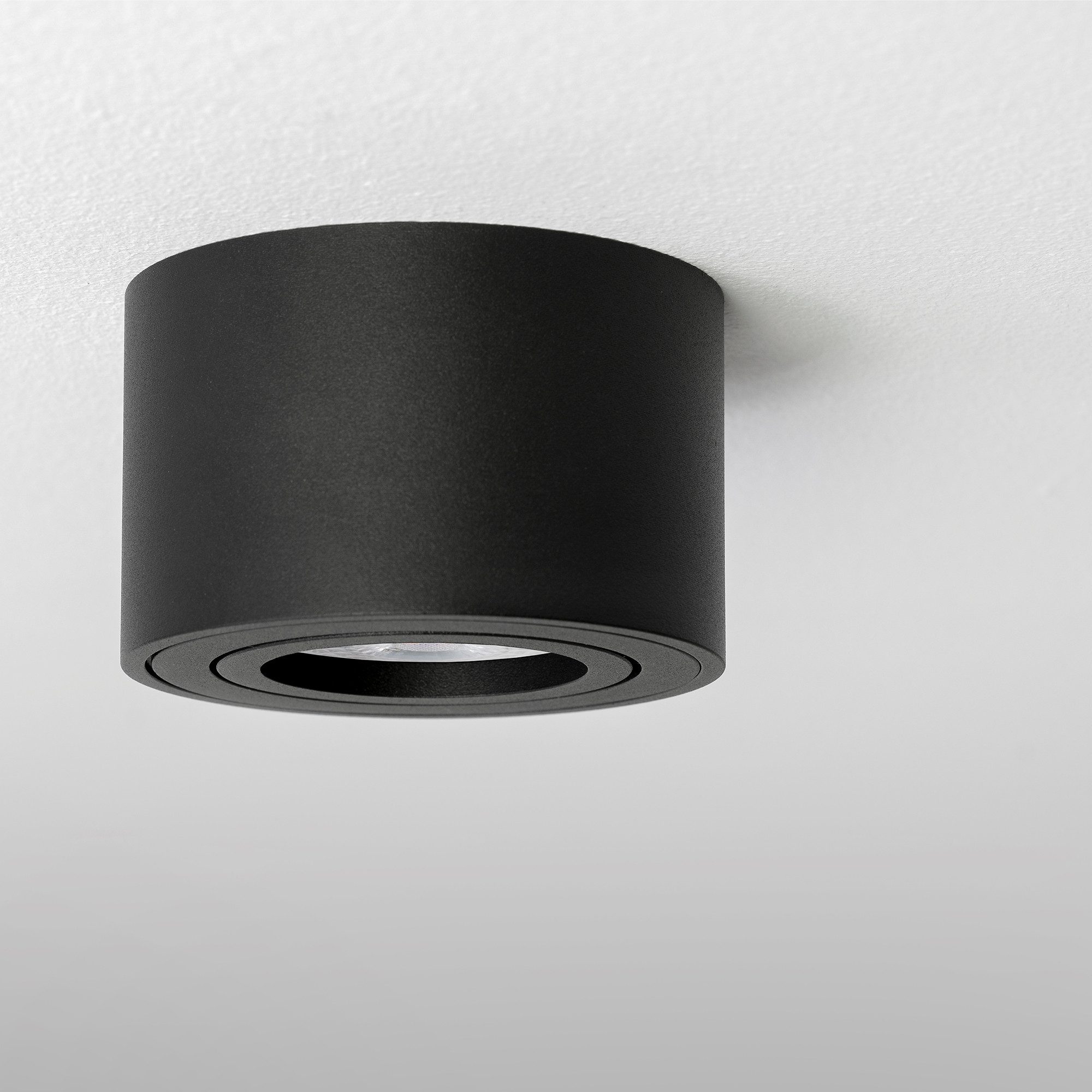 linovum LED Aufbaustrahler 6x Aufbauleuchte SMOL schwenkbar Schwarz LED 4W warmweiß Deckenspot, Warmweiß