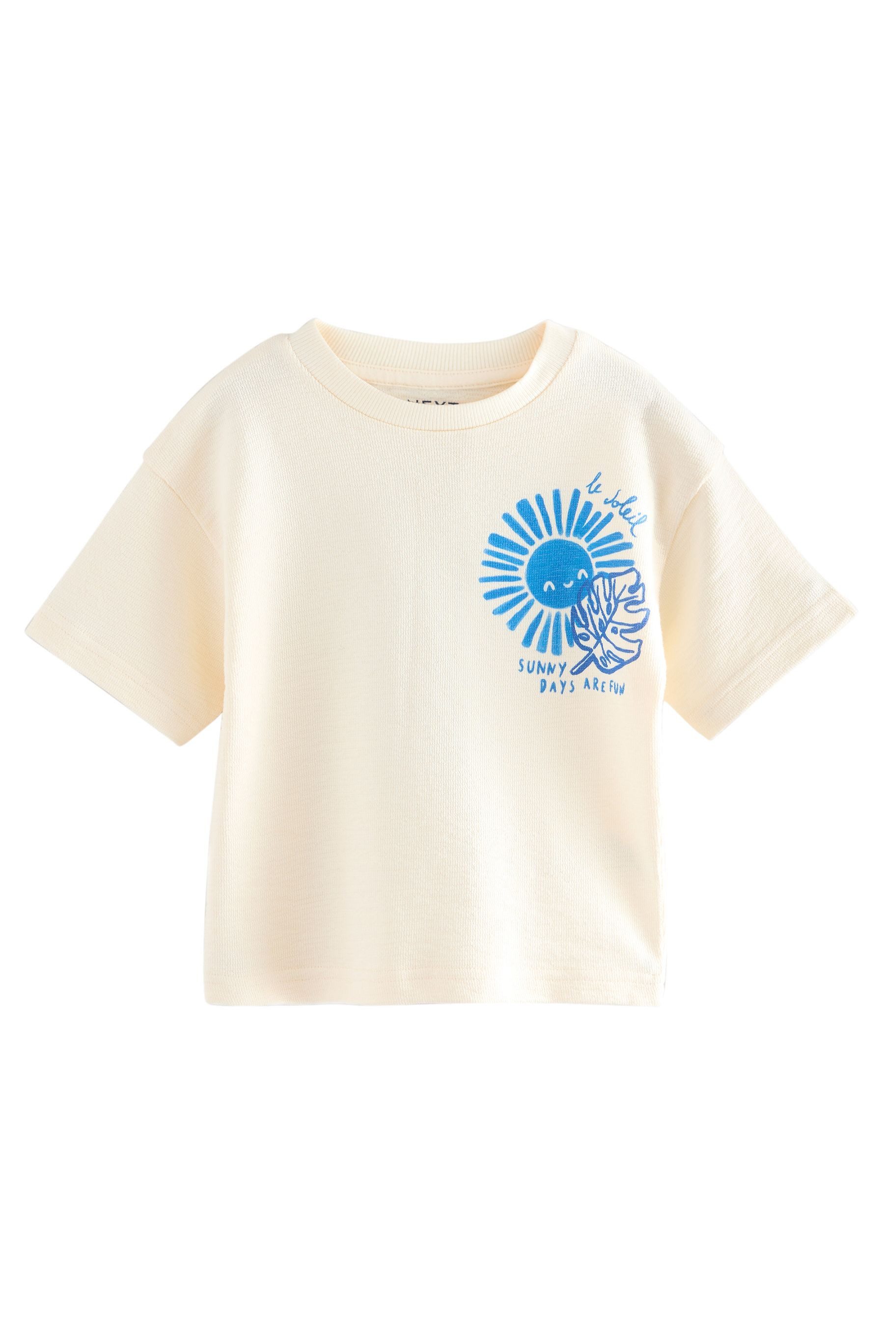 Next T-Shirt Strukturiertes Kurzarm-T-Shirt aus 100 % günstig online kaufen