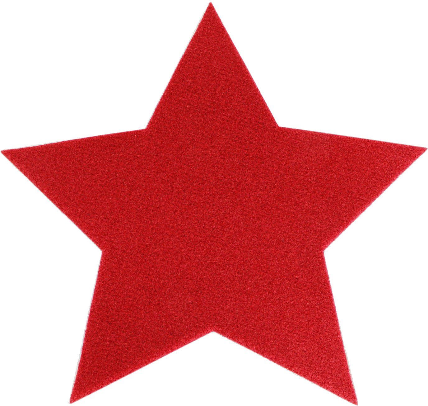 oder auch ideal 2-St), rot, Primaflor-Ideen Stern, Dekoration, Größe 29,5 cm Weihnachtsdeko in als Untersetzer Textil, Platzset, (Set,
