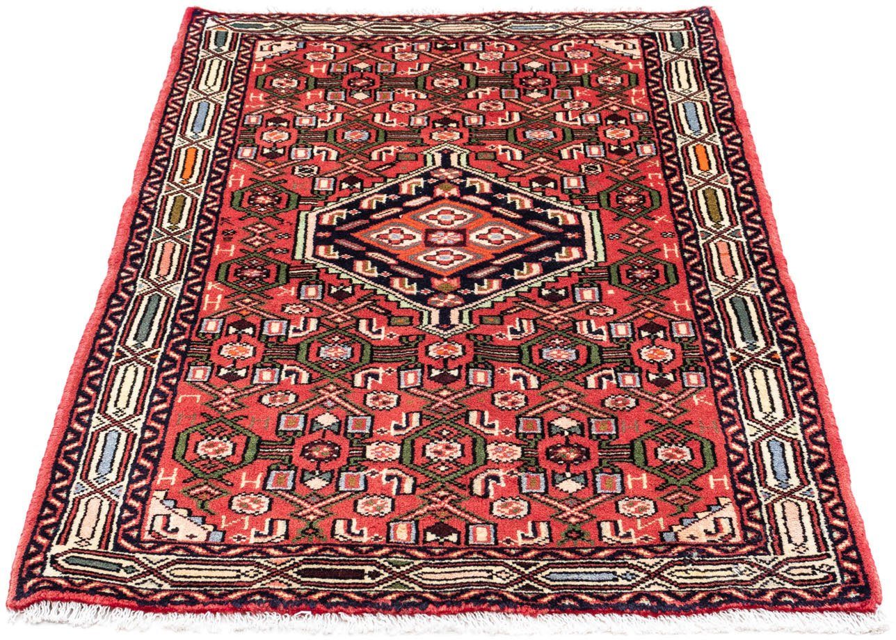 Wollteppich Hosseinabad Medaillon Rosso chiaro 125 x 80 cm, morgenland, rechteckig, Höhe: 10 mm, Handgeknüpft