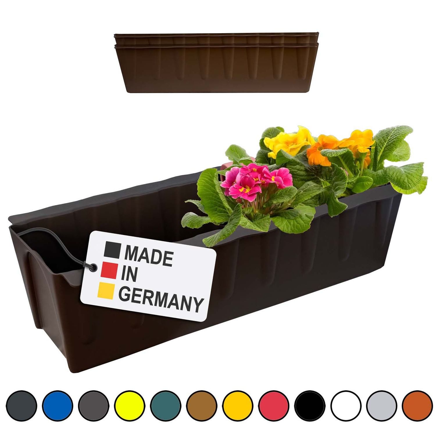 BURI Blumenkasten Blumenkasten Europaletten 2er-Set Braun Pflanzkasten Balkonkasten