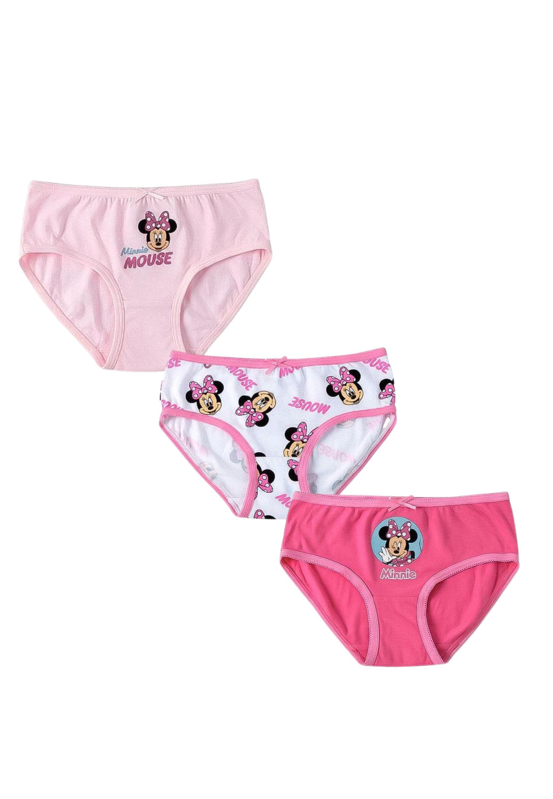 Disney Slip 3er-Pack Baumwollslips mit Minnie Motiven (Set, 3-St., 3er Pack)