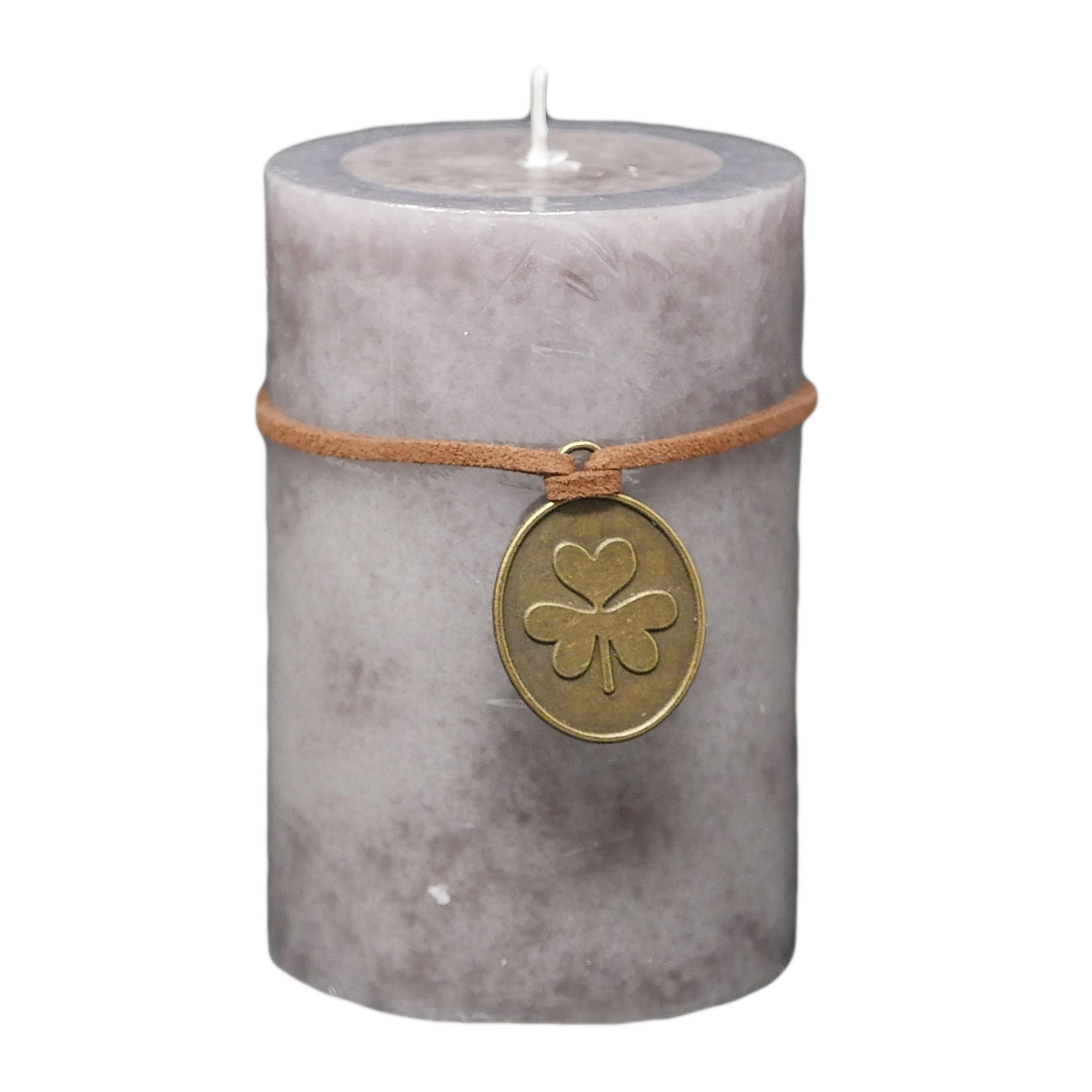 B&S Stumpenkerze Trendkerze durchgefärbt marmoriert sahara günstig online kaufen