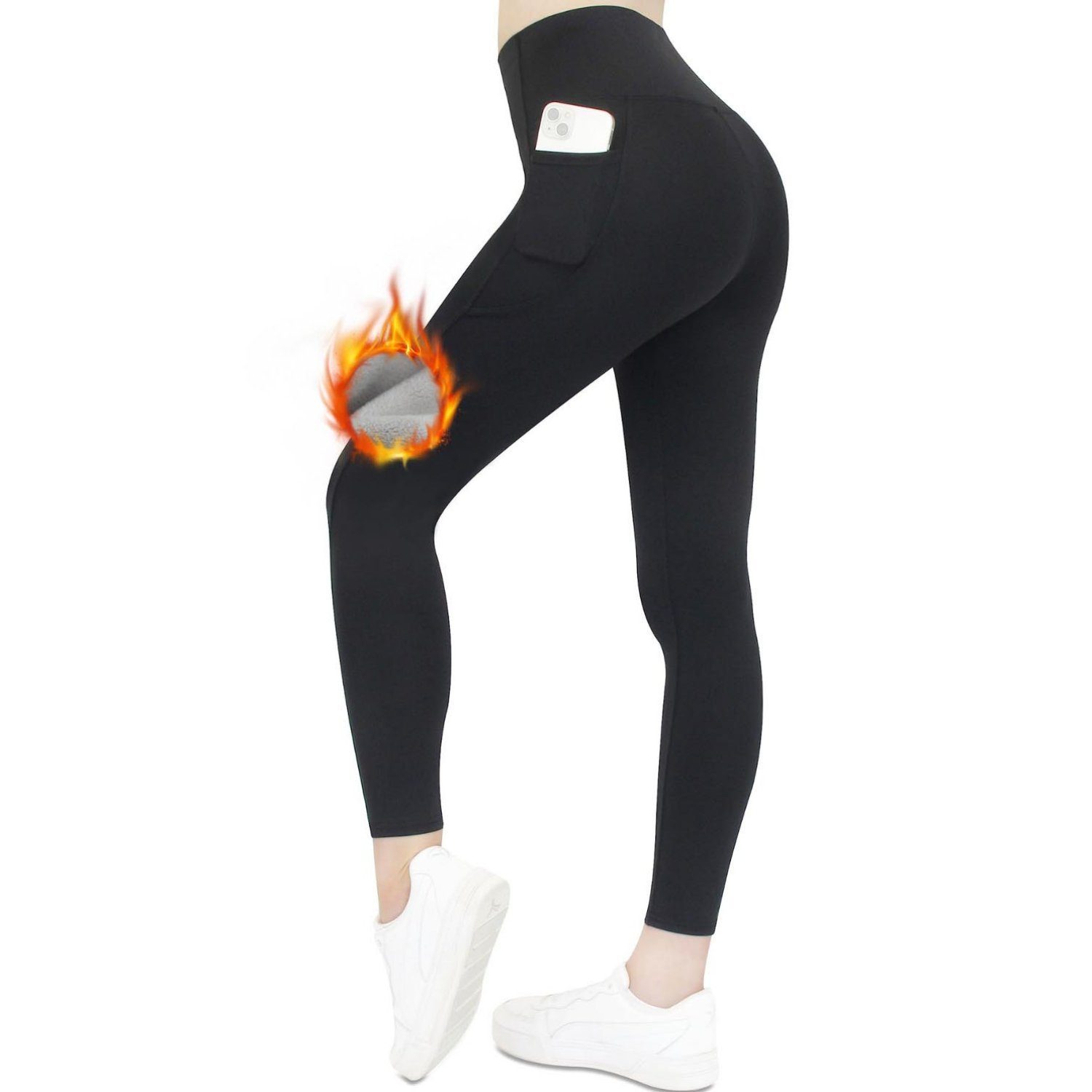 Frentree Thermoleggings Damen mit Fleece Gefütterte Thermo Leggings für Win günstig online kaufen