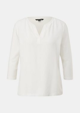 Comma Shirttop Blusenshirt mit Tunika-Ausschnitt Schmuck-Detail
