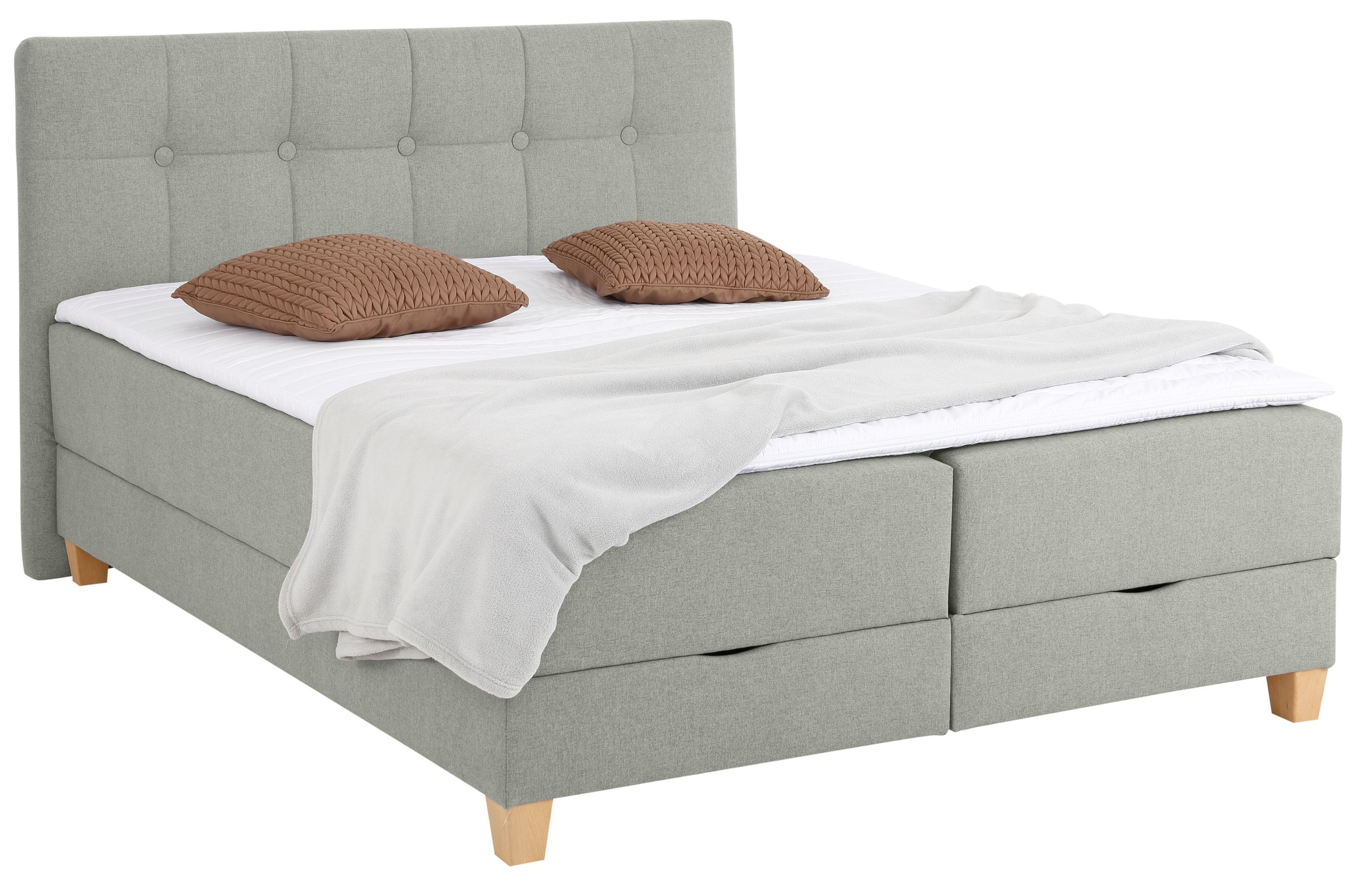 Home affaire Boxbett Lonrai, in H2,H3 & H4 und XXL - Überlänge 220cm wählbar, inkl. Topper