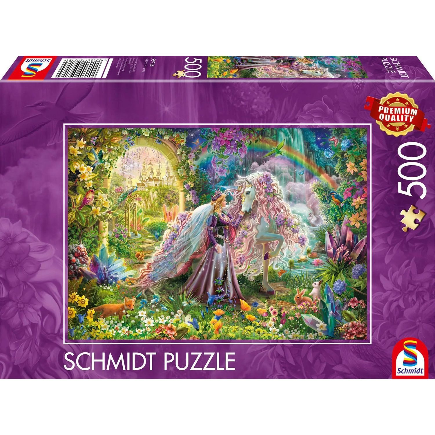 Schmidt Spiele Puzzle Traumreise mit Einhorn, 500 Puzzleteile