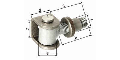 Alberts Torbeschlag Torband 65x42x37x30mm Stahl roh