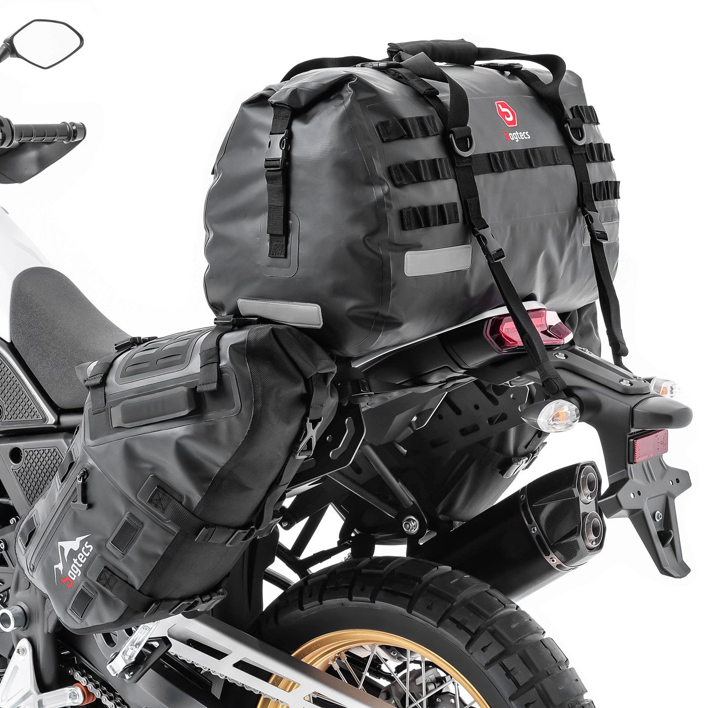Bagtecs Reisetasche Set Satteltaschen + Seitenträger für Yamaha Tenere 700 / Rally 19-26