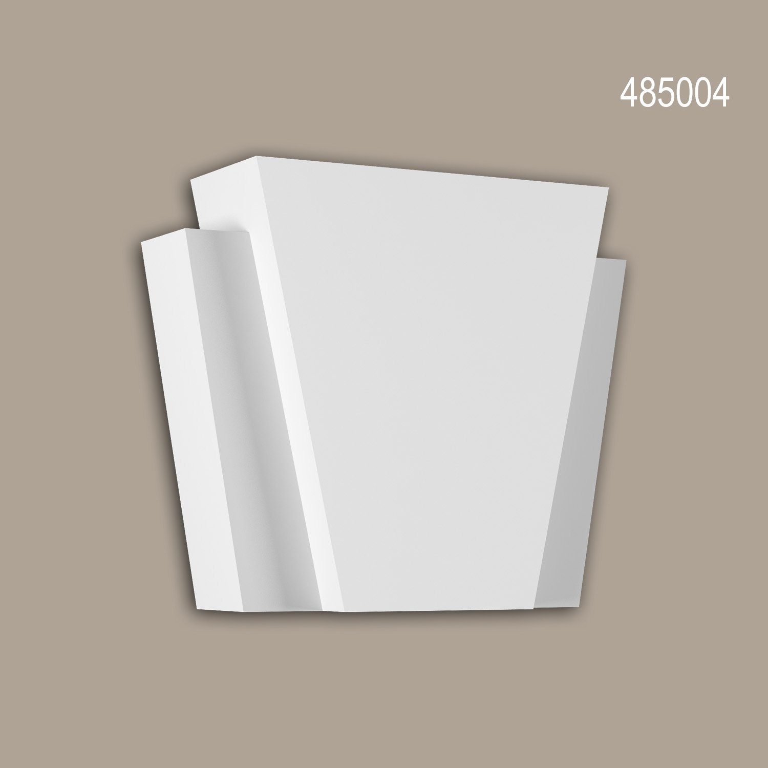 Profhome Wanddekoobjekt 485004 (Schlussstein, 1 St., Fassadenelement, Fensterumrandung, Zierelement), weiß, vorgrundiert, für Fassadendekoration, Stil: Zeitlos / Klassisch