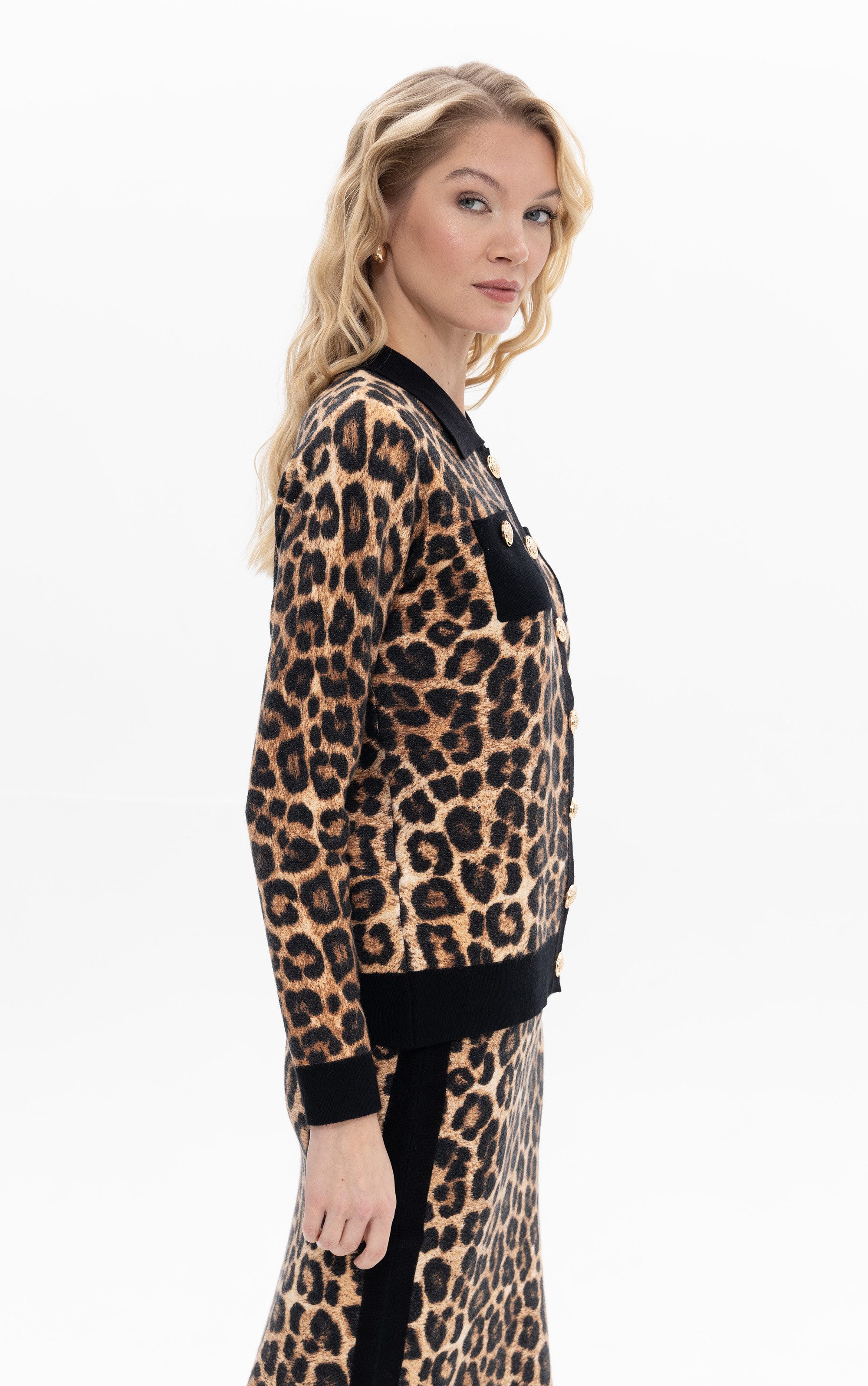 Passioni Cardigan Jacke im Animalprint günstig online kaufen