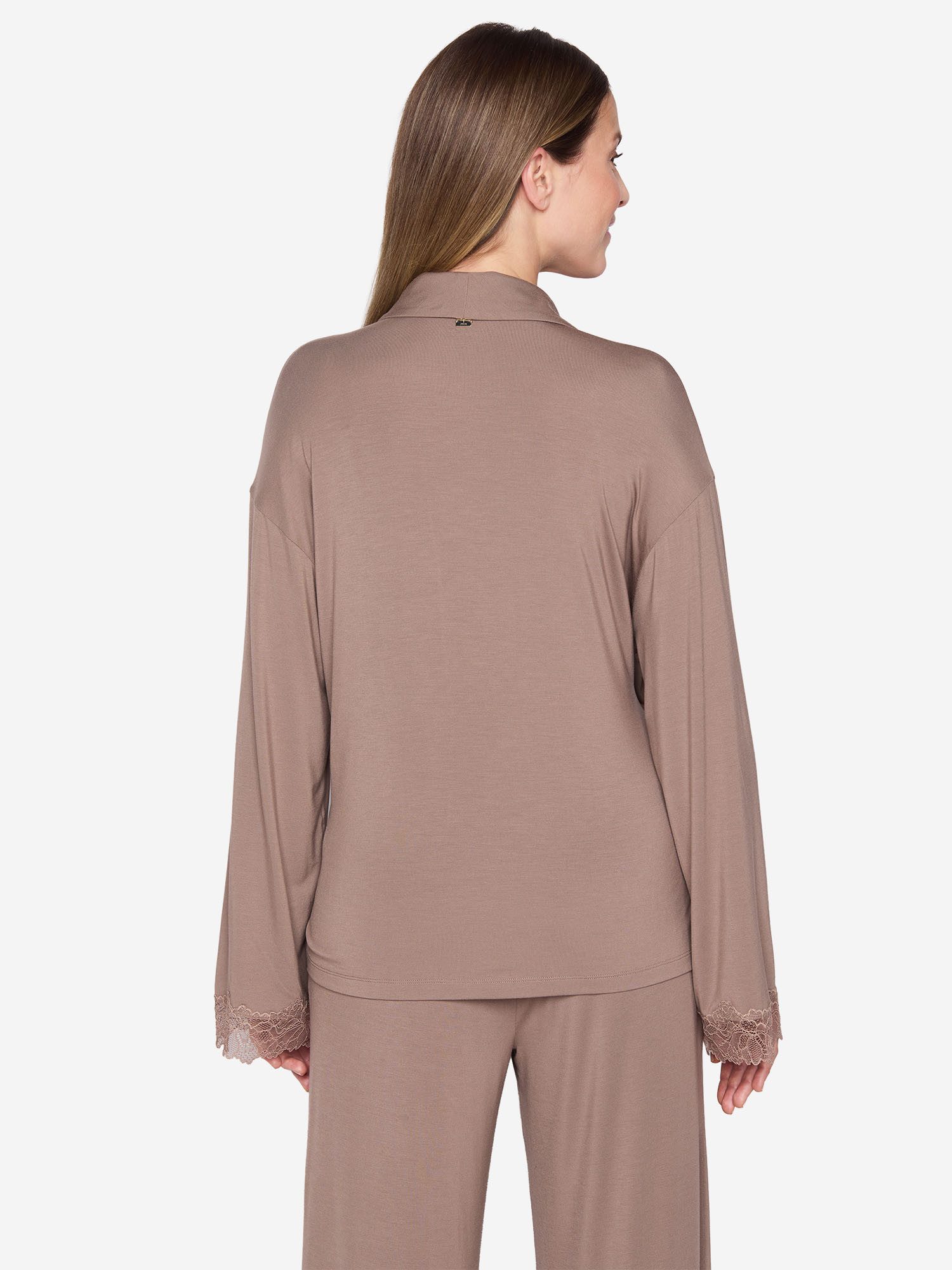 JOOP! Pyjamaoberteil Grace Cardigan Schlafshirt, Pyjama Shirt, Nachtshirt