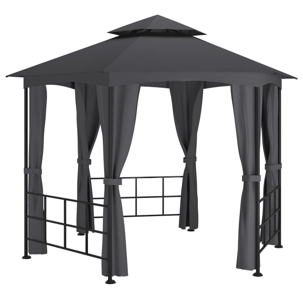 vidaXL Partyzelt Pavillon mit Seitenwänden 3,1x2,7 m Anthrazit