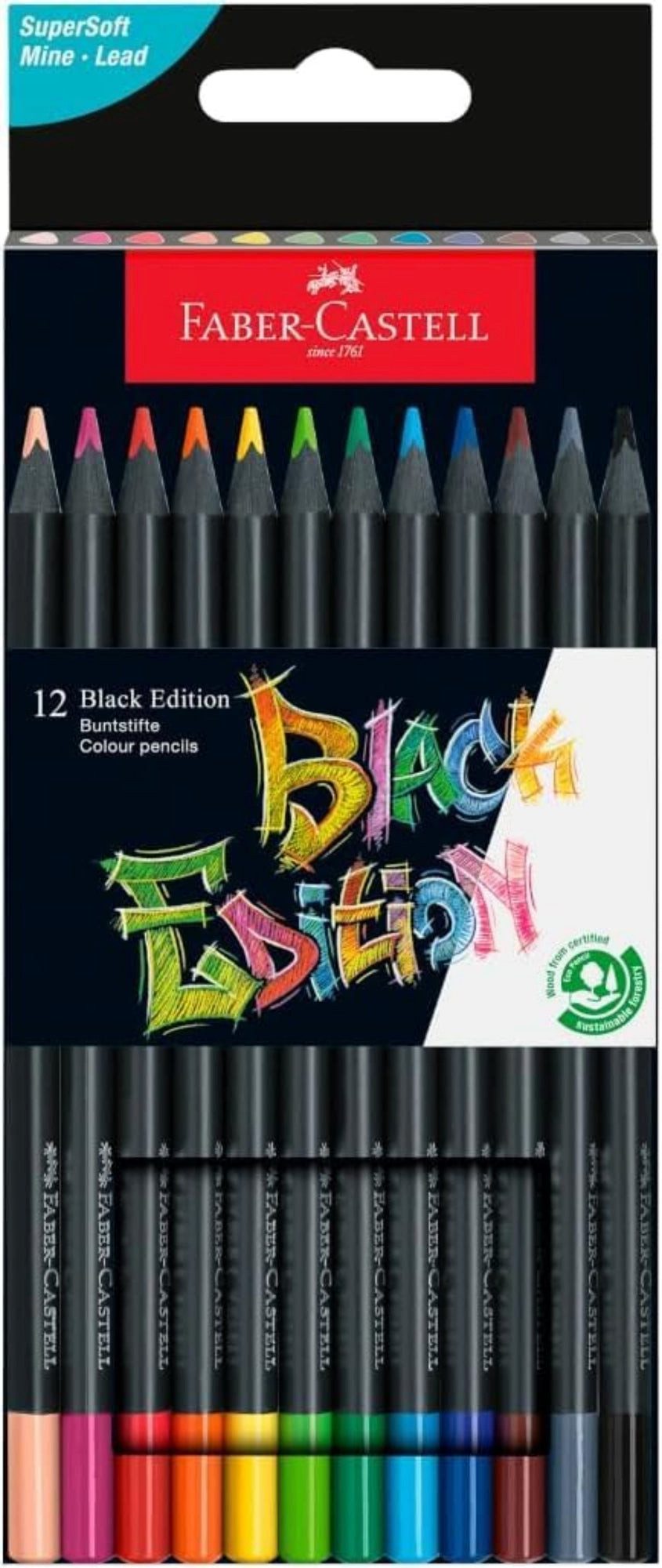 Faber-Castell Buntstift Faber-Castell Black Edition Buntstifte - Premium Qualität für lebendig