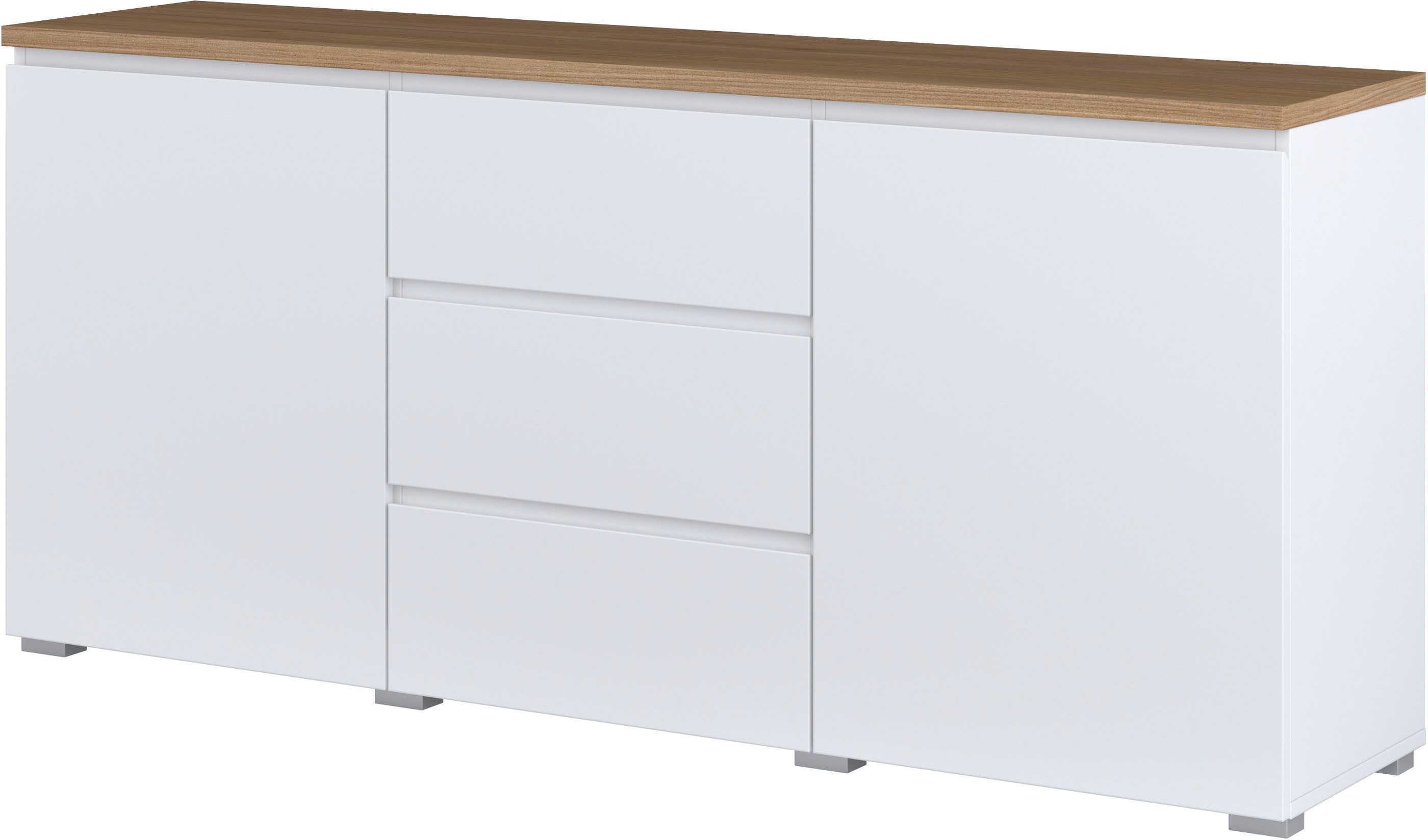 INOSIGN Sideboard Modo, Breite 150 cm, moderne grifflose Kommode 2Türen/3 S günstig online kaufen
