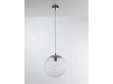 meineWunschleuchte LED Pendelleuchte, Dimmfunktion, LED wechselbar, Warmweiß, Designer Glas-kugel für über-n Esstisch & Kücheninsel hängend, Ø 33cm