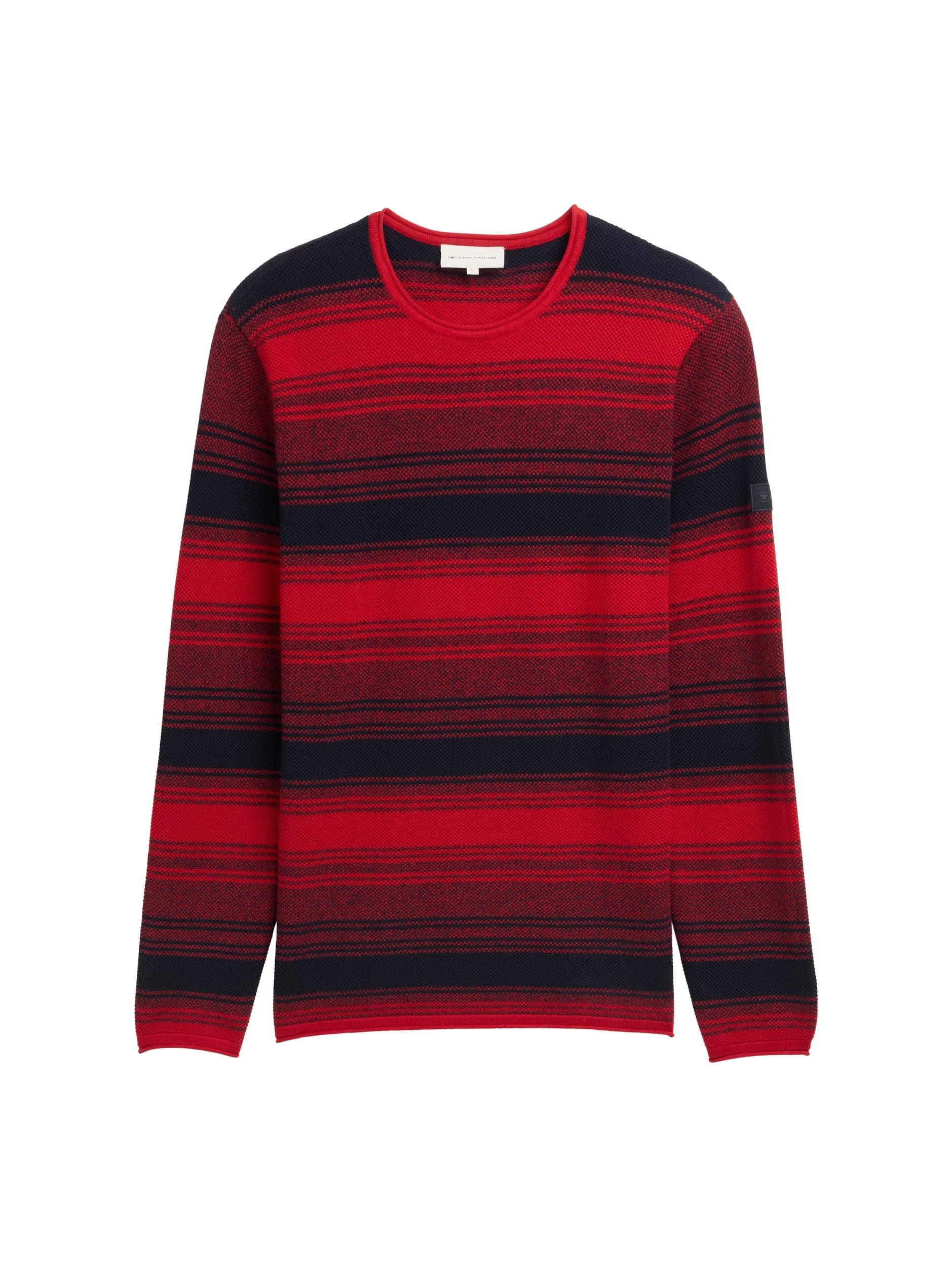 Strickpullover twotone irregular stripes crew