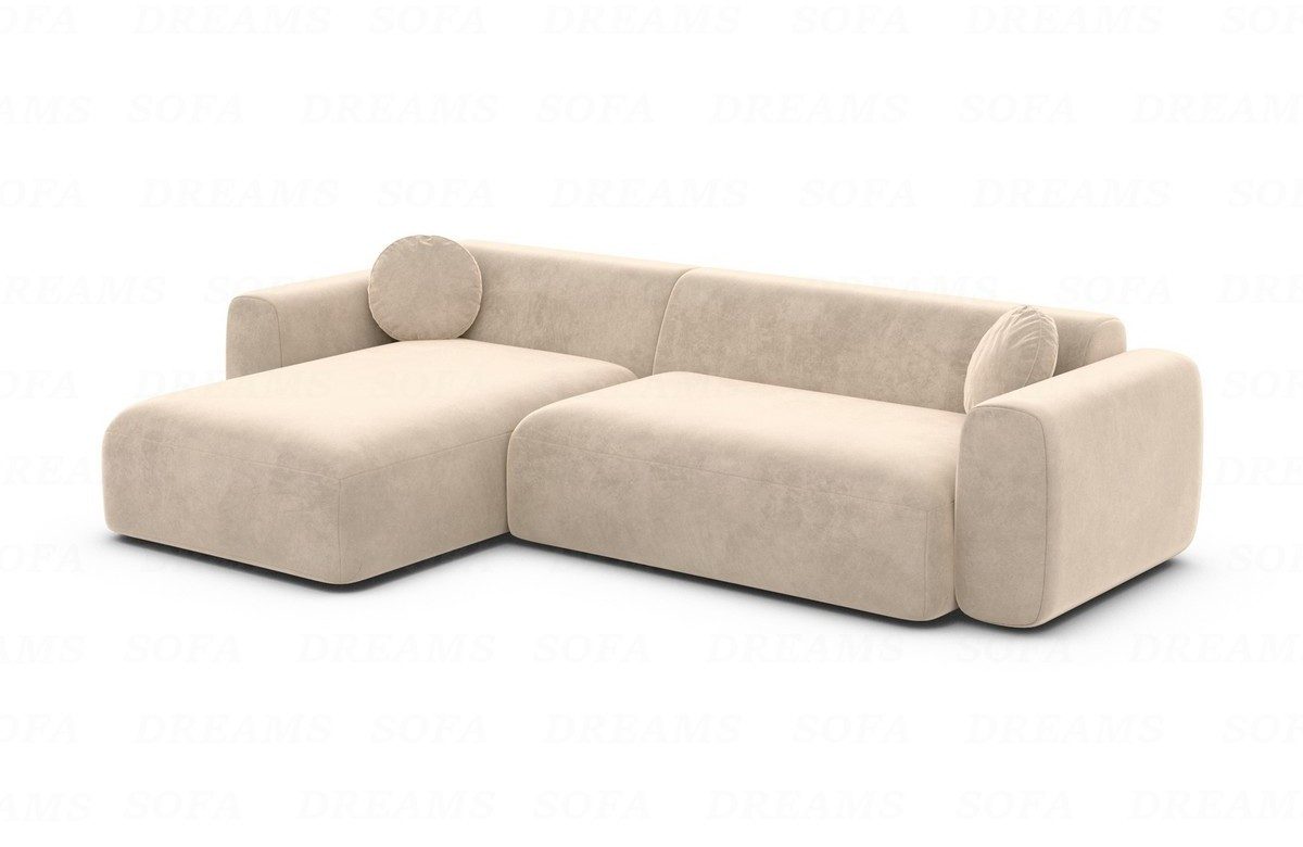 Sofa Dreams Ecksofa Polster Ecksofa Design Couch Cortegada L Form kurz Stoff Sofa, Loungesofa