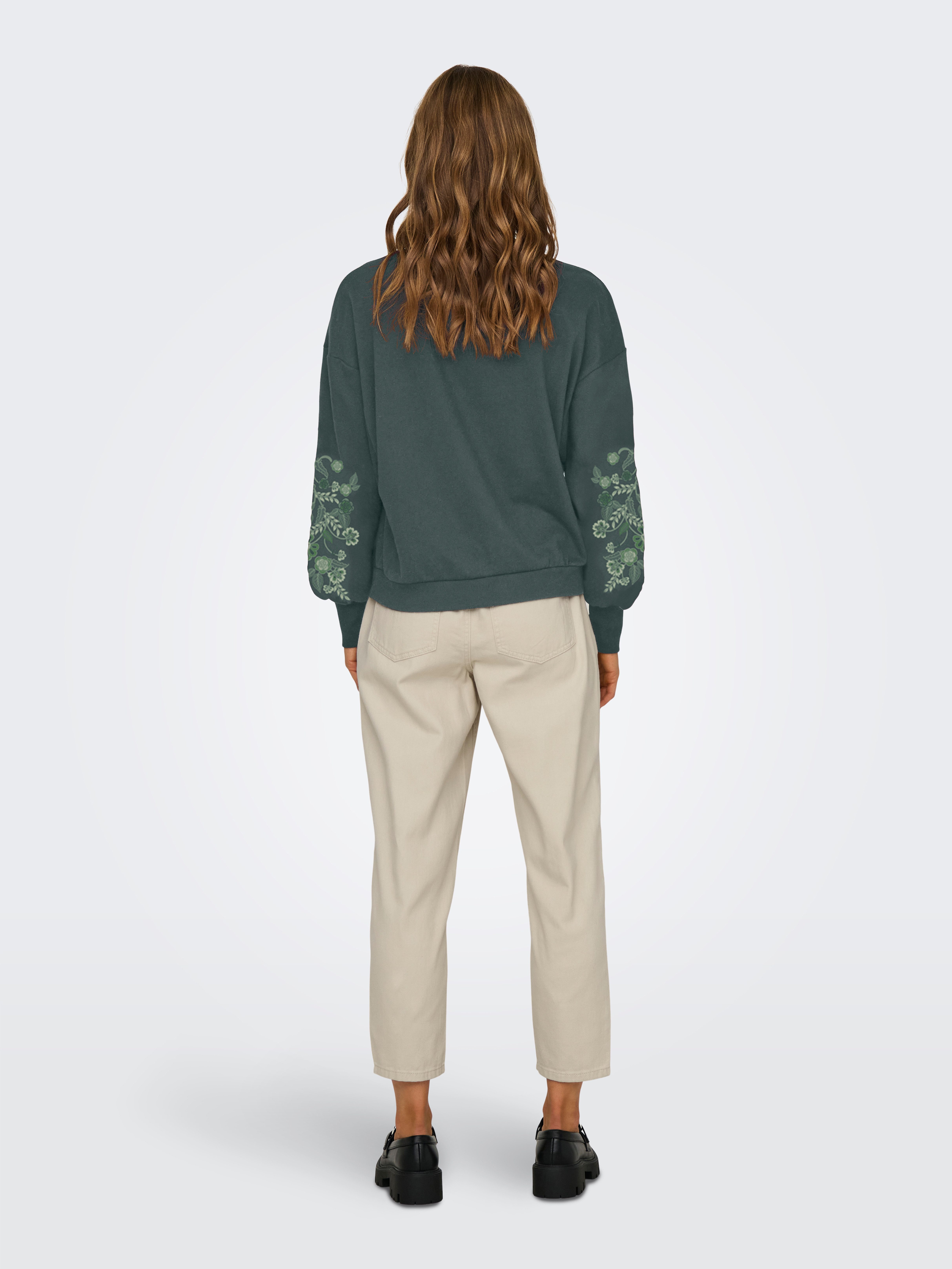 ONLY Sweatshirt ONLBROOKE L/S O-NECK FLOWER SWT günstig online kaufen