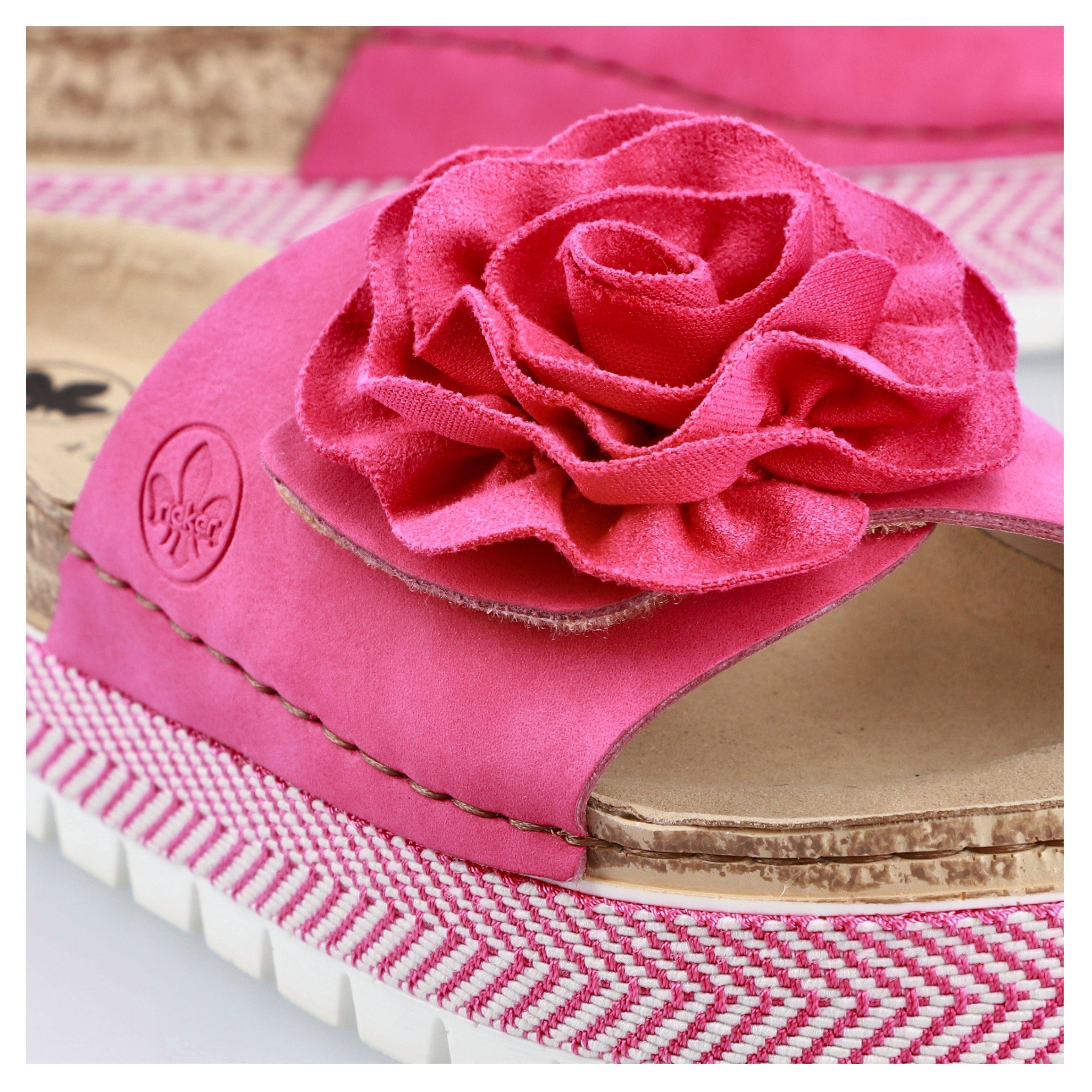 Rieker Pantolette Sommerschuh, Schlappen mit modischem Plateau