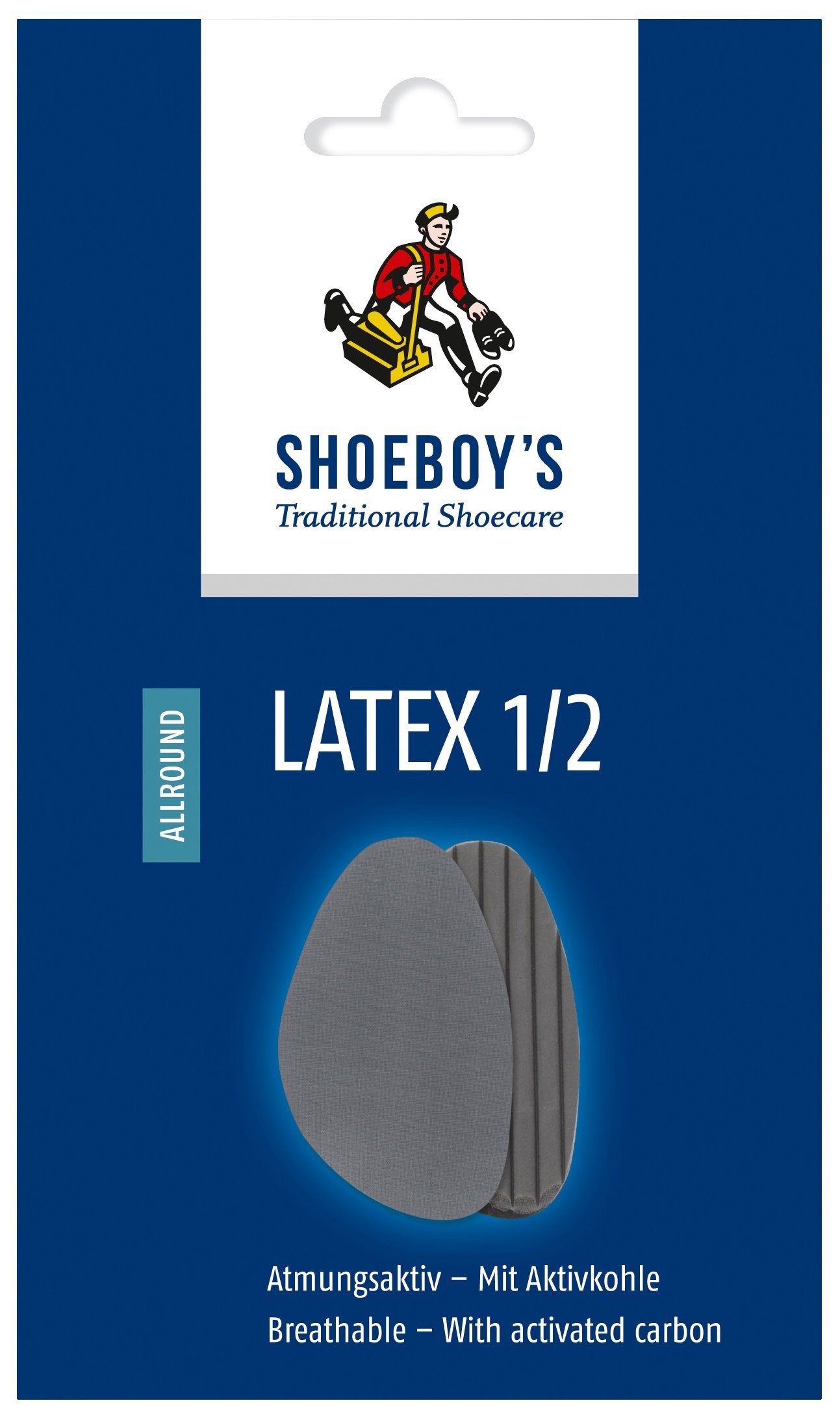 Shoeboys Halbsohlen Latex 1/2 - Angenehm weiche Halbsohle aus mehrschichtigem Latexschaum