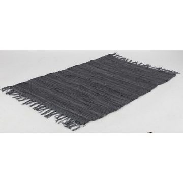 Fußmatte 16 Stück Fleckerlteppiche 90x60cm mit Fransen Fußboden 100% Baumwolle, BURI