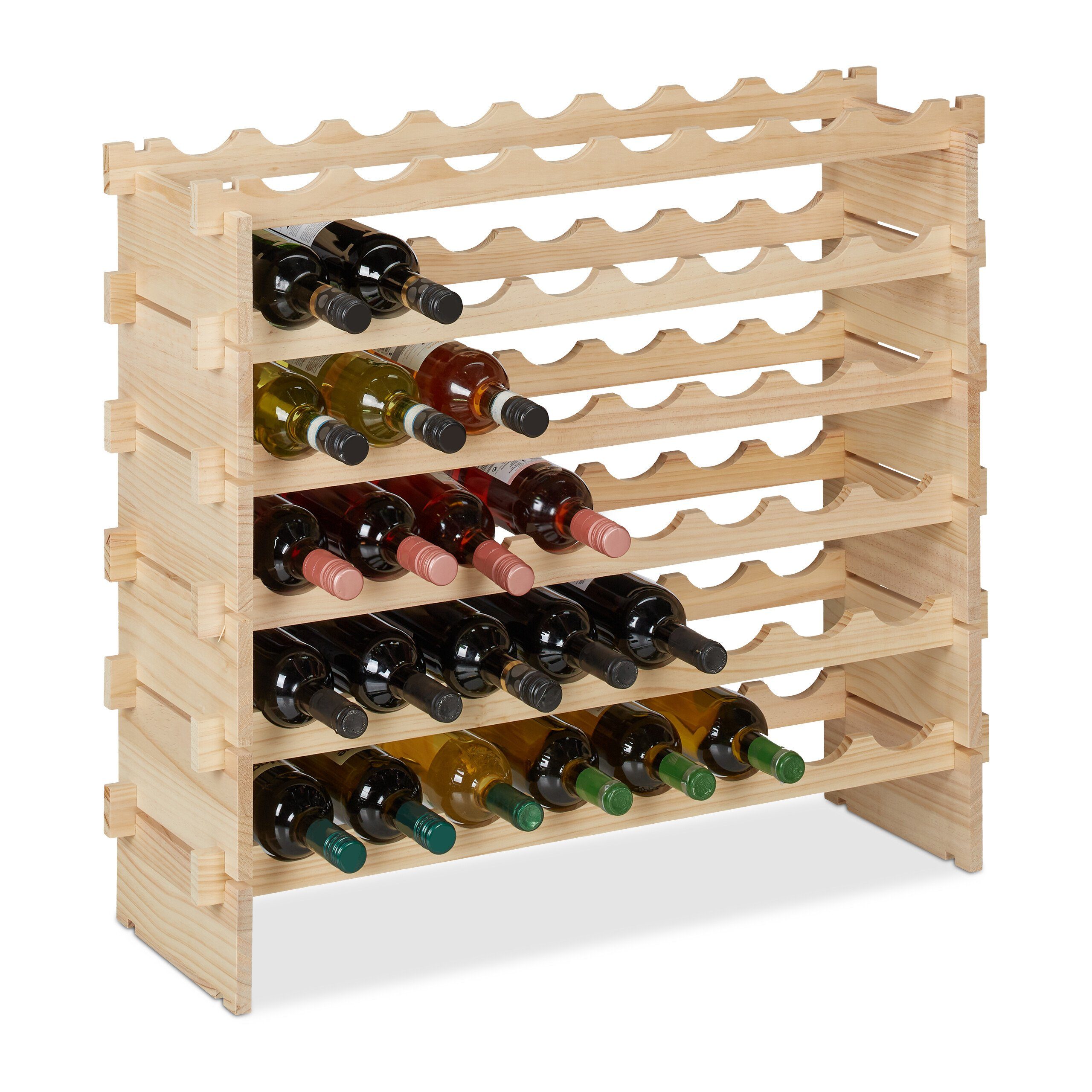 relaxdays Weinregal Stapelbares Weinregal für 48 günstig online kaufen