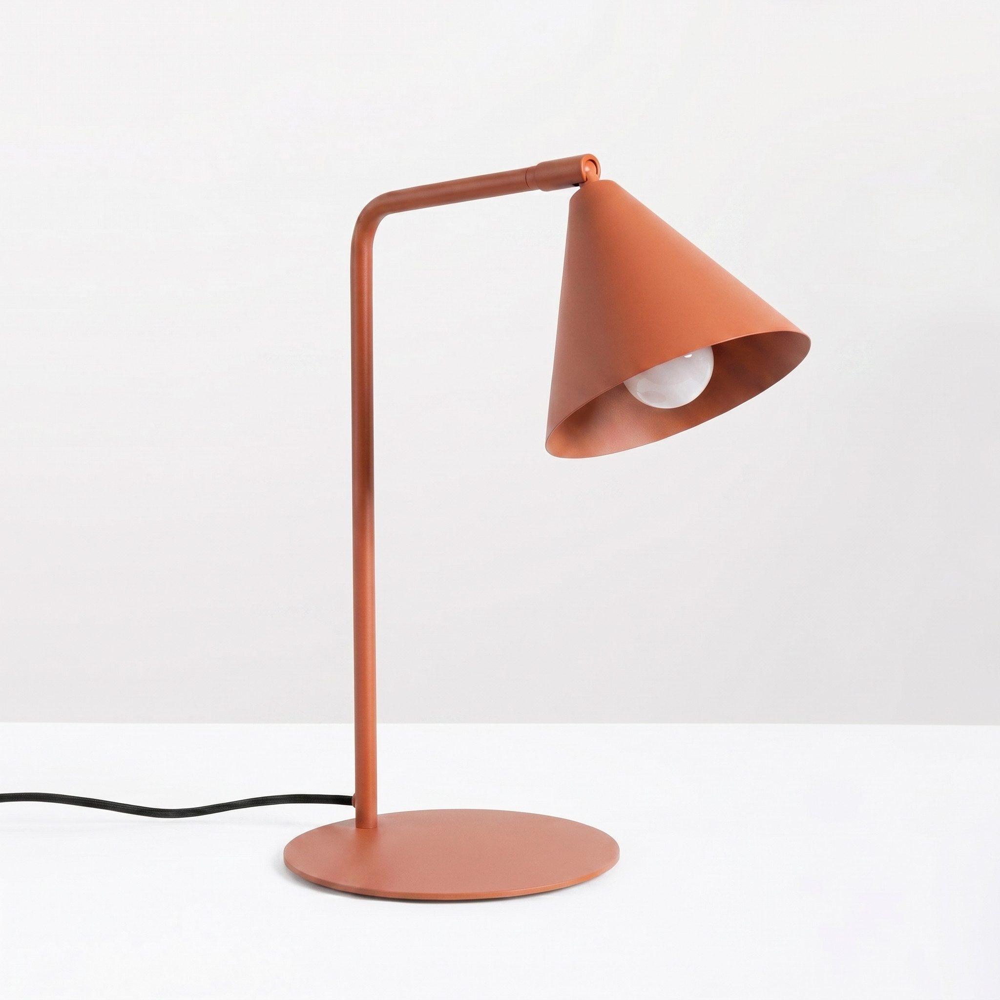 SOLLUX lighting Schreibtischlampe Tischlampe NOX rote ocker, Nicht enthalten
