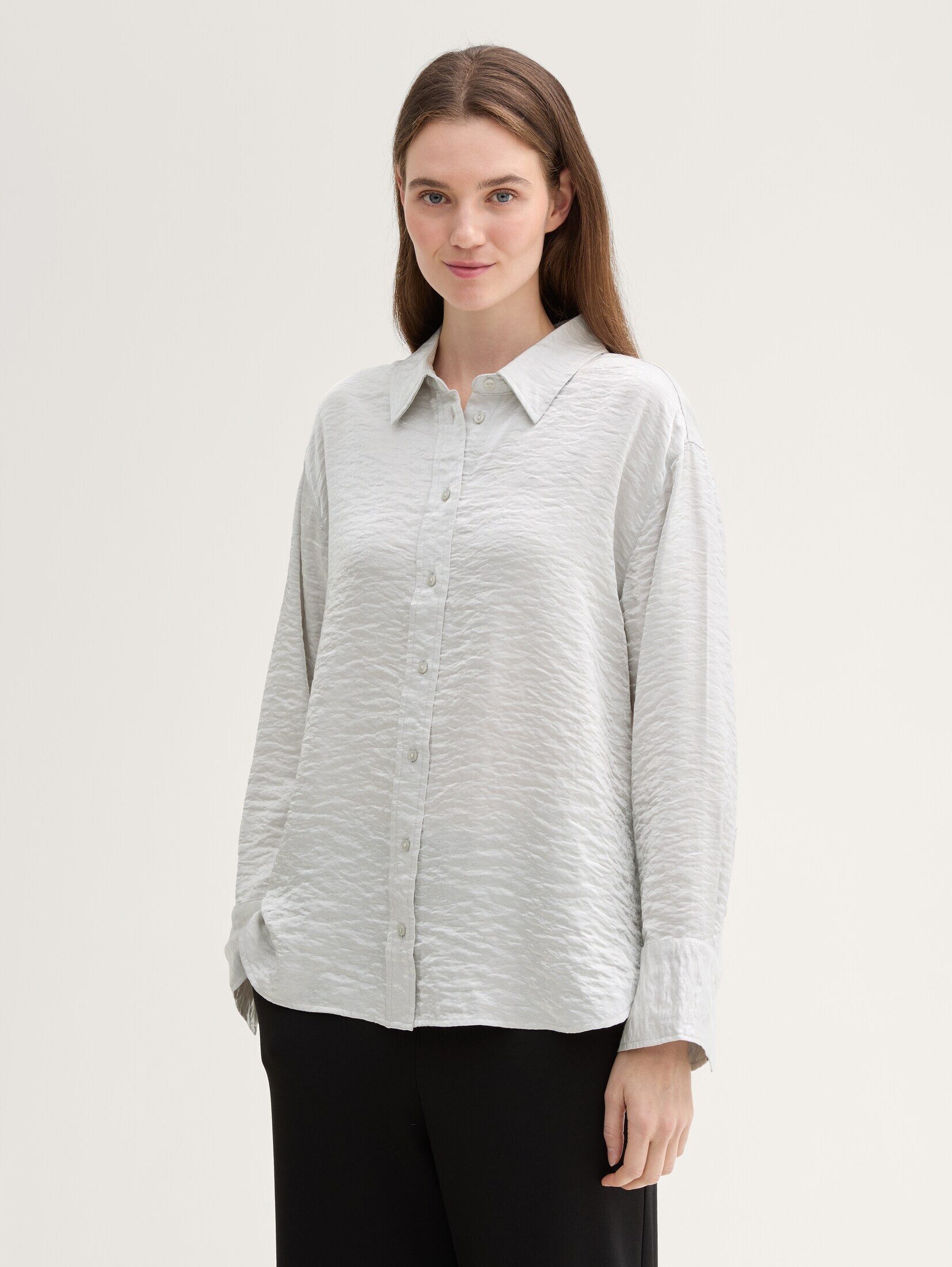 Langarmbluse Oversized Hemdbluse