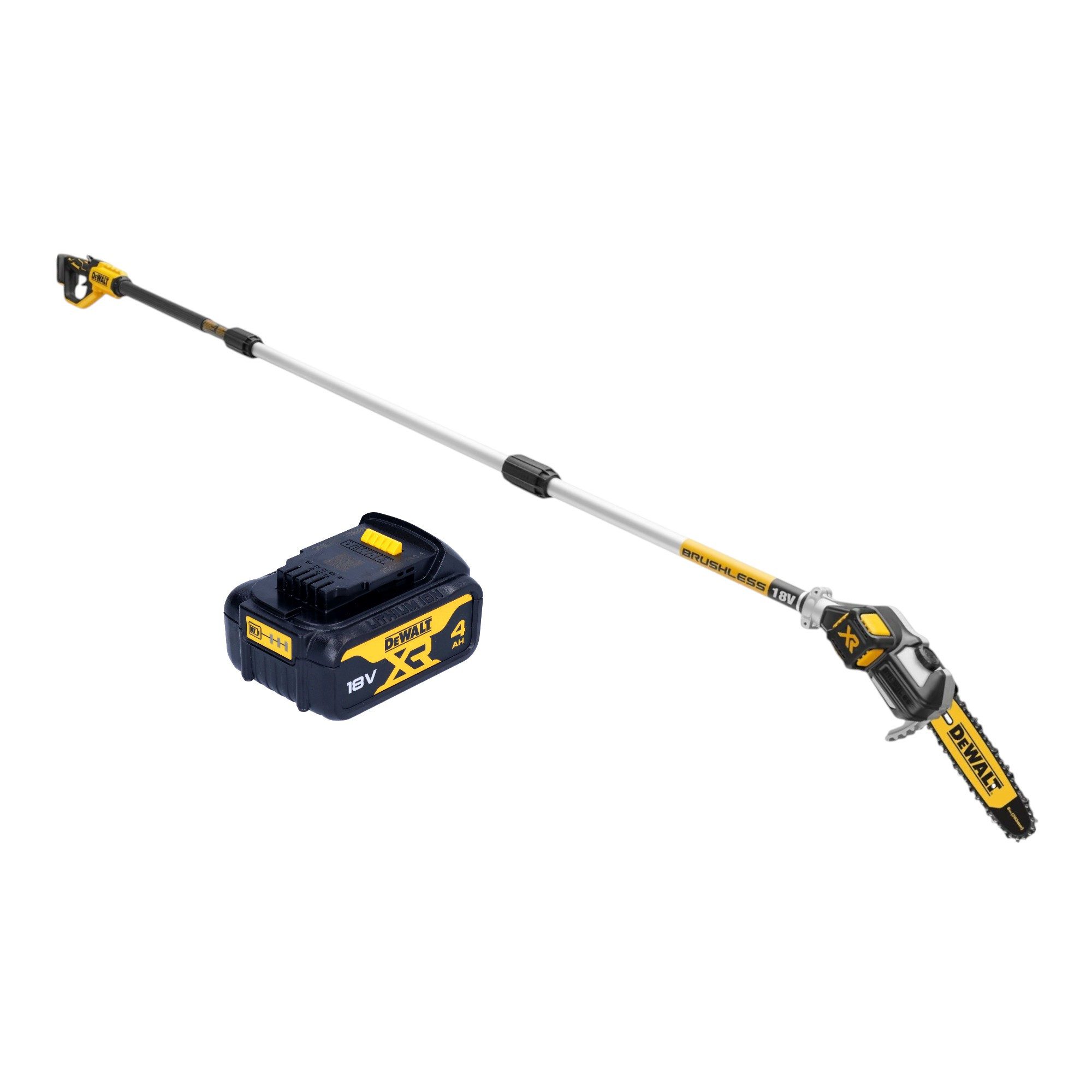 DeWalt Akku-Hochentaster DCMPS 567 N 18 V Brushless + 1x Akku 4,0 Ah - ohne Ladegerät
