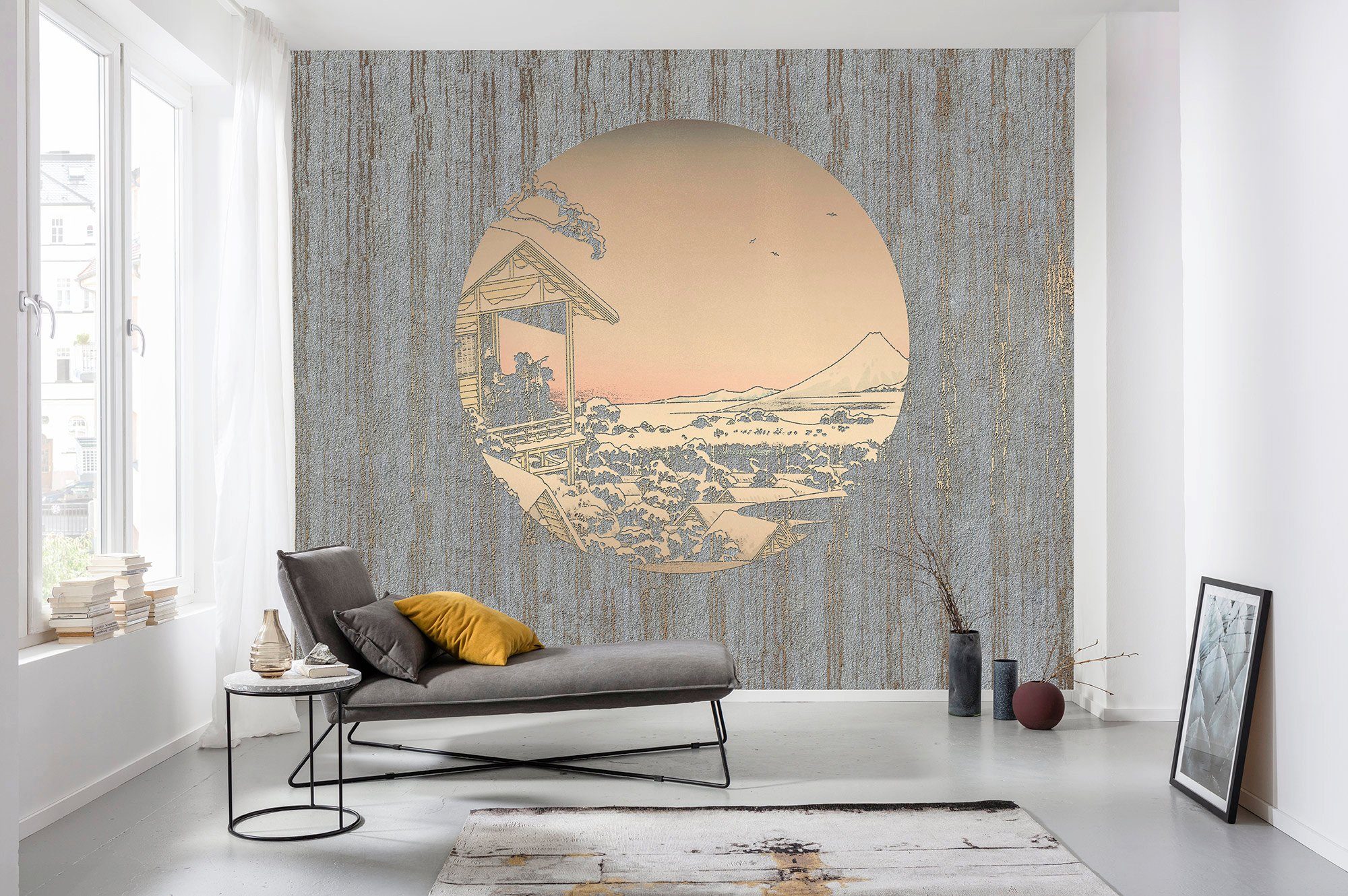 Komar Vliestapete Digitaldruck Vlies - Land of Gold - Größe 300 x 280 cm, glatt, bedruckt, Wohnzimmer, Schlafzimmer