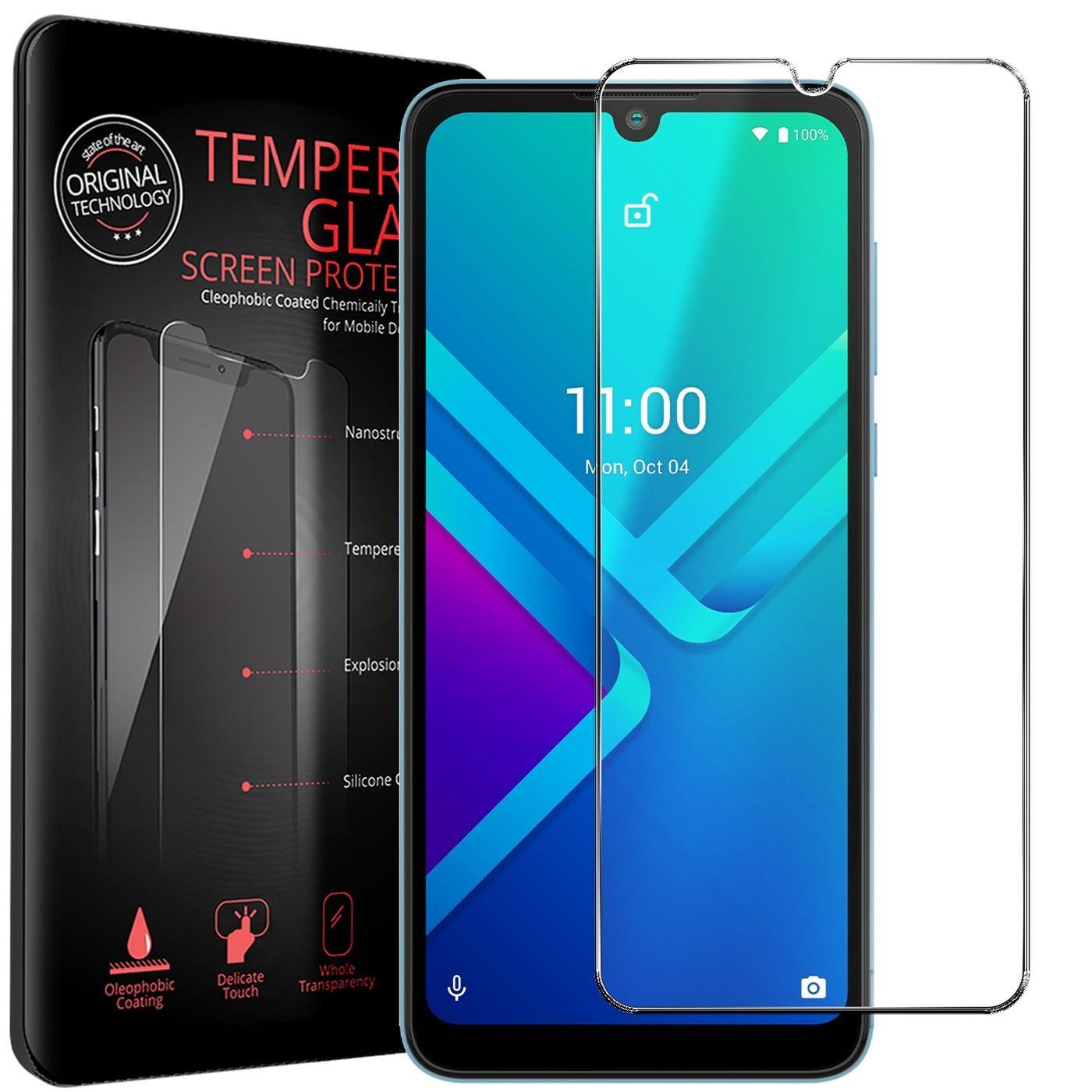 CoolGadget Schutzfolie Panzerfolie für Wiko Y82, (9H Härtegrad, 2x Schutzglas, 1xReinigungset), Displayfolie Panzer Schutzfolie 2 Stück für Wiko Y82 Glas Folie