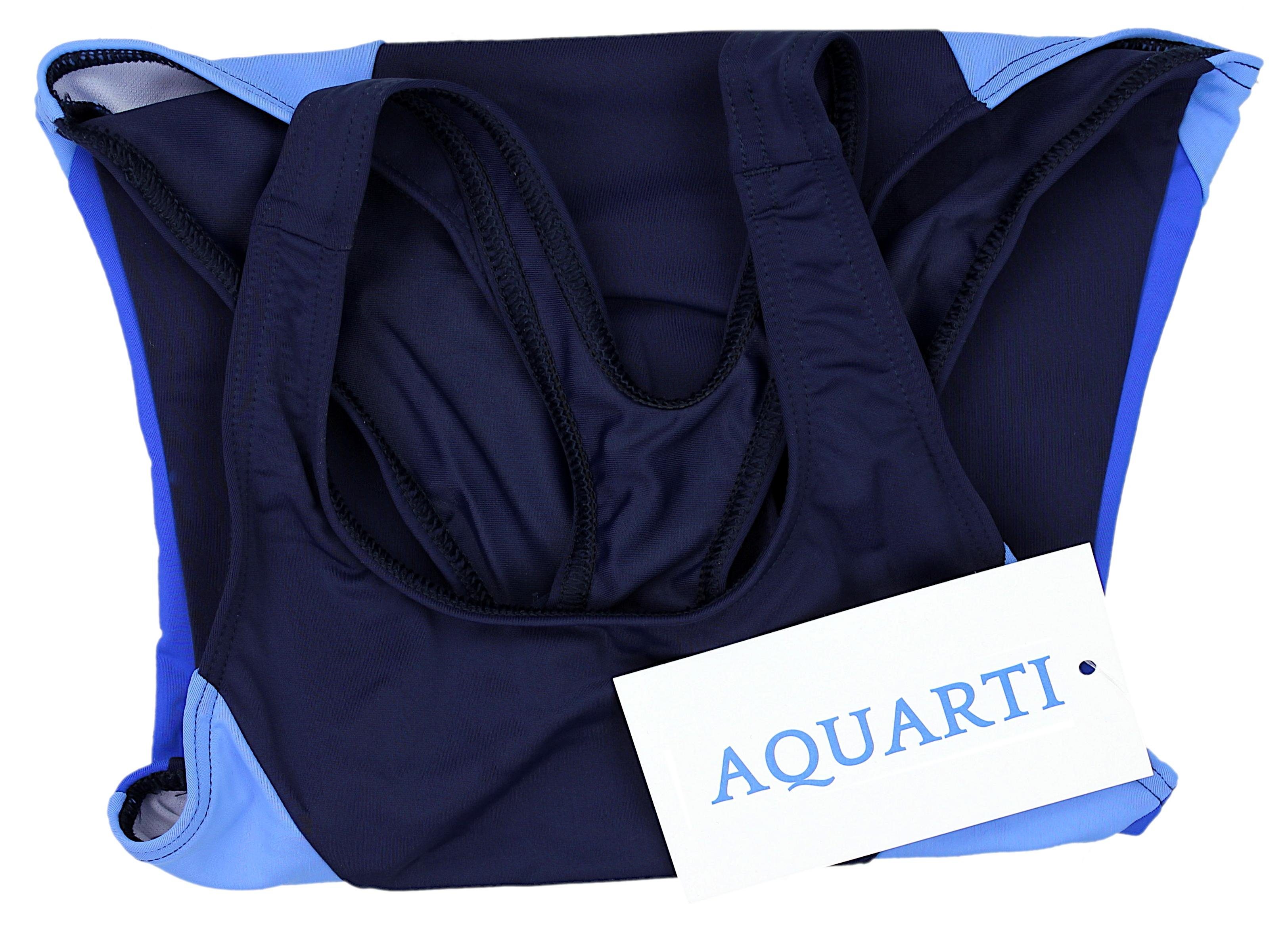 / S-1218 Aquarti mit Mädchen Badeanzug Aquarti Ringerrücken Blau Dunkelblau Badeanzug C